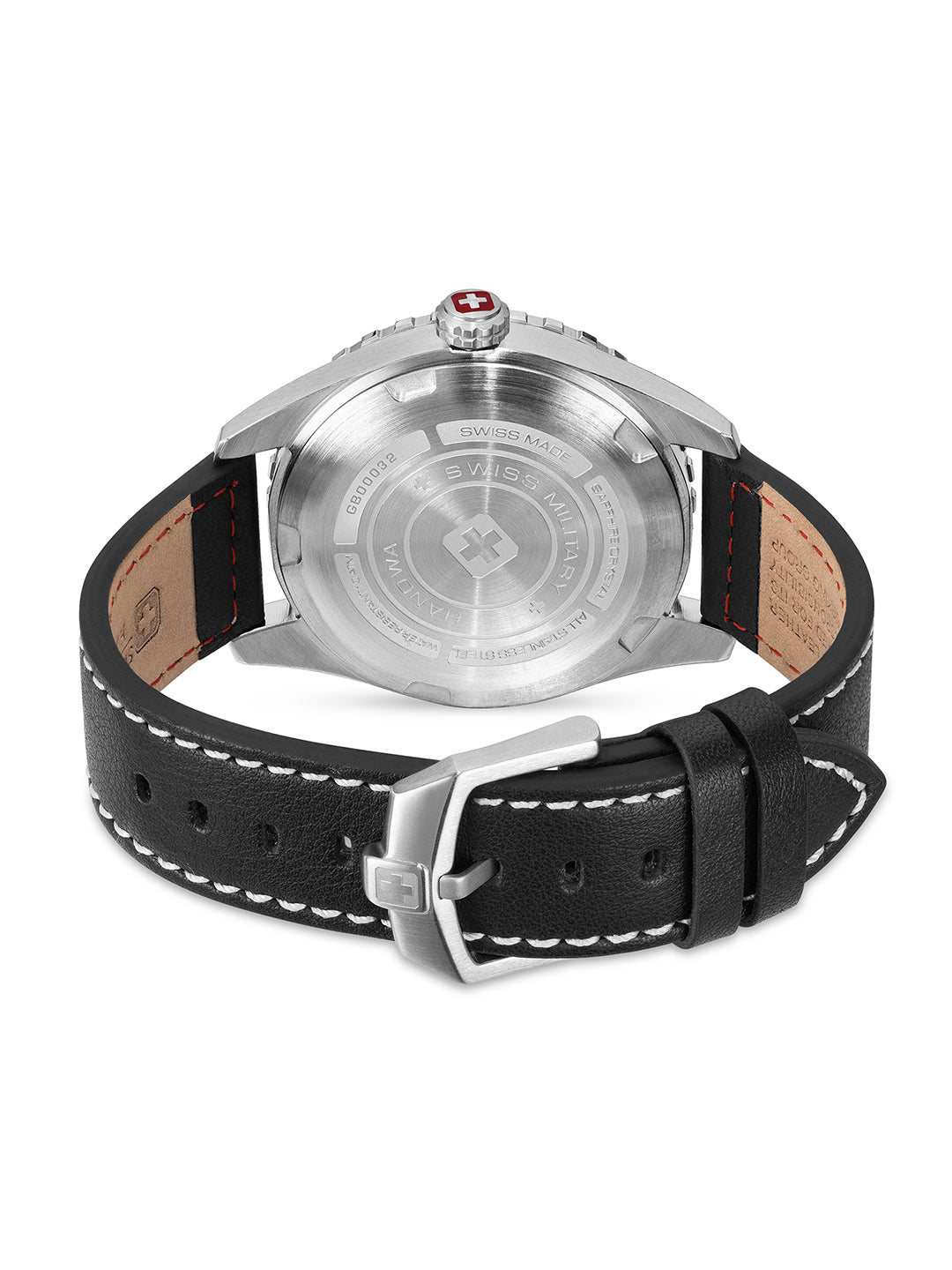Swiss Military Hanowa SMWGB0003201 - Swiss Made Round Black watch for men