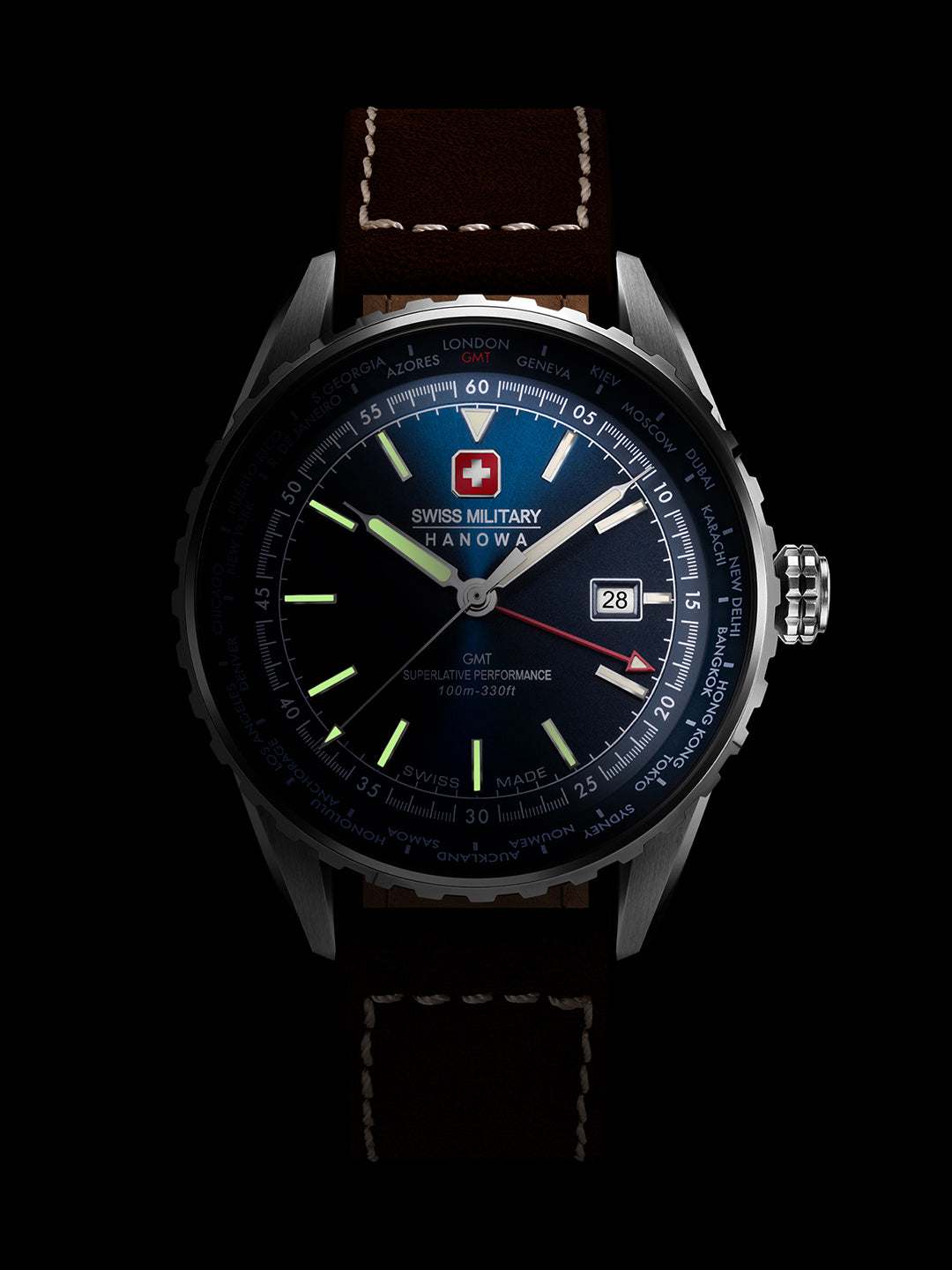 Swiss Military Hanowa SMWGB0003202 - Swiss Made Round Blue watch for men
