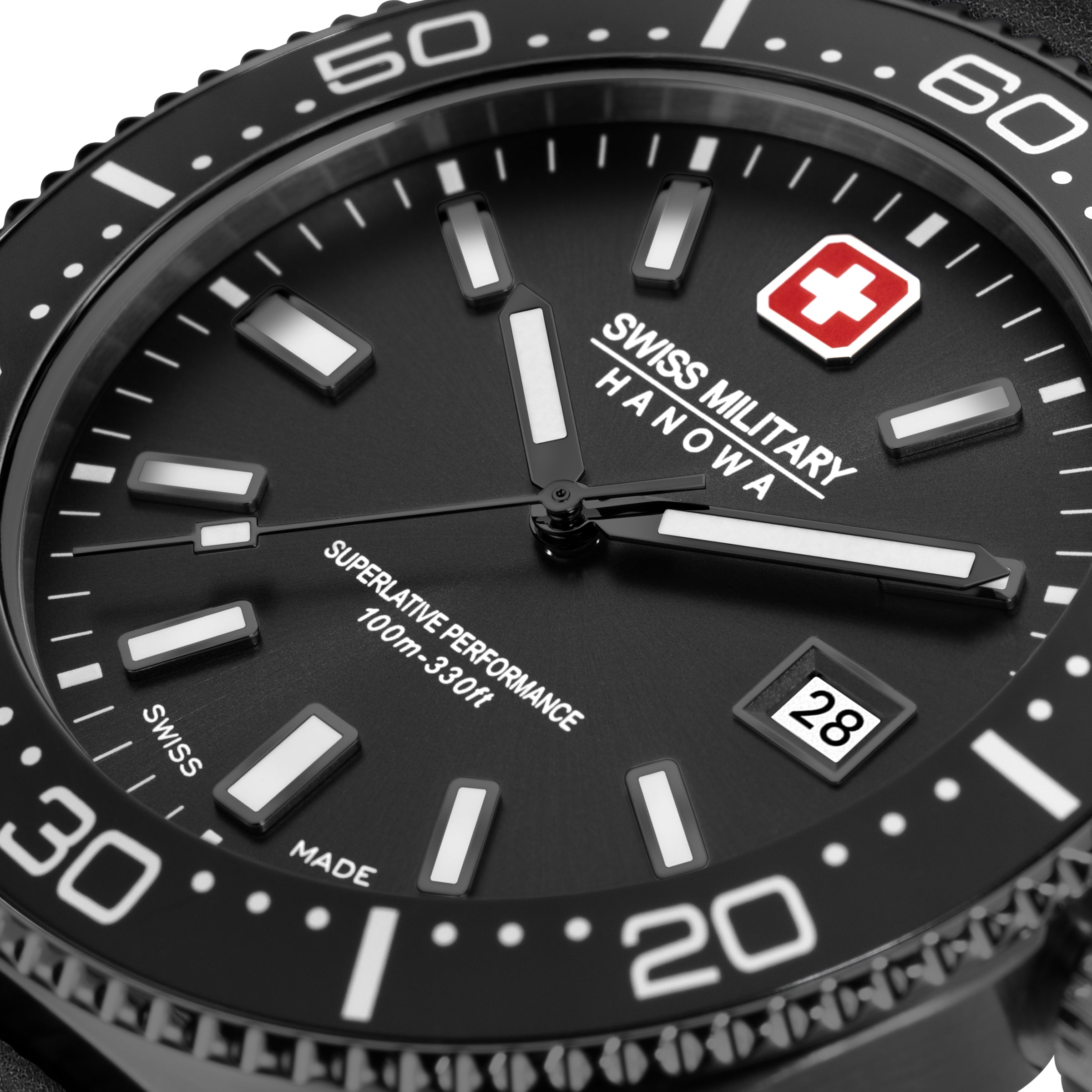 SMWGB0004940-SET Swiss Made Men's Watch with Cool Grey Dial & Black Genuine Leather Strap
