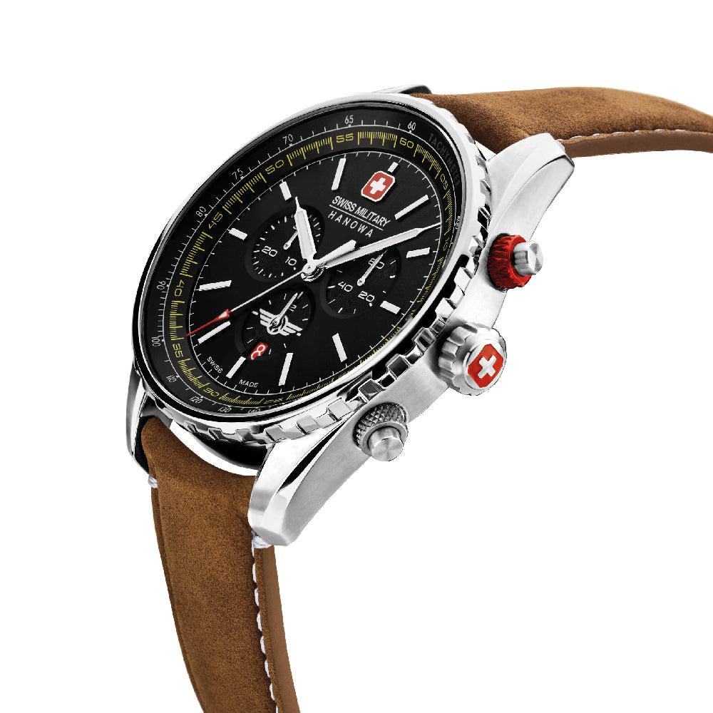 Swiss Military Hanowa SMWGC0000301 - Afterburn Chrono Swiss Made Black Watch For Men