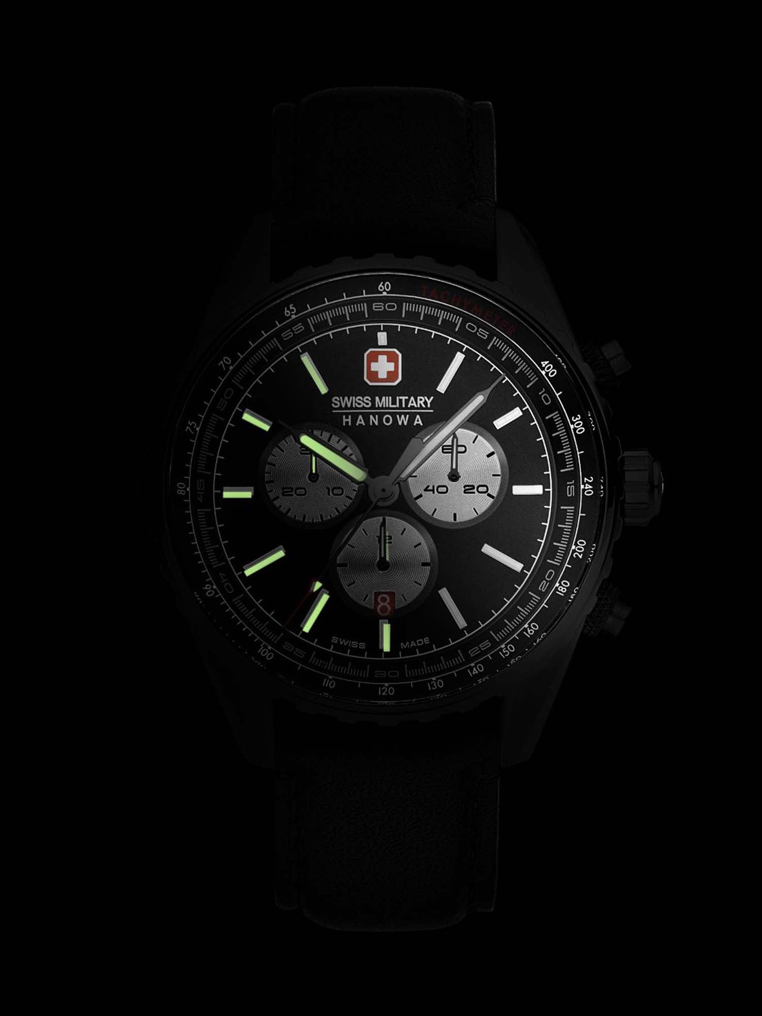 Swiss Military Hanowa SMWGC0000331 CONDOR - Swiss Made Round Black Chronograph - Watch for men