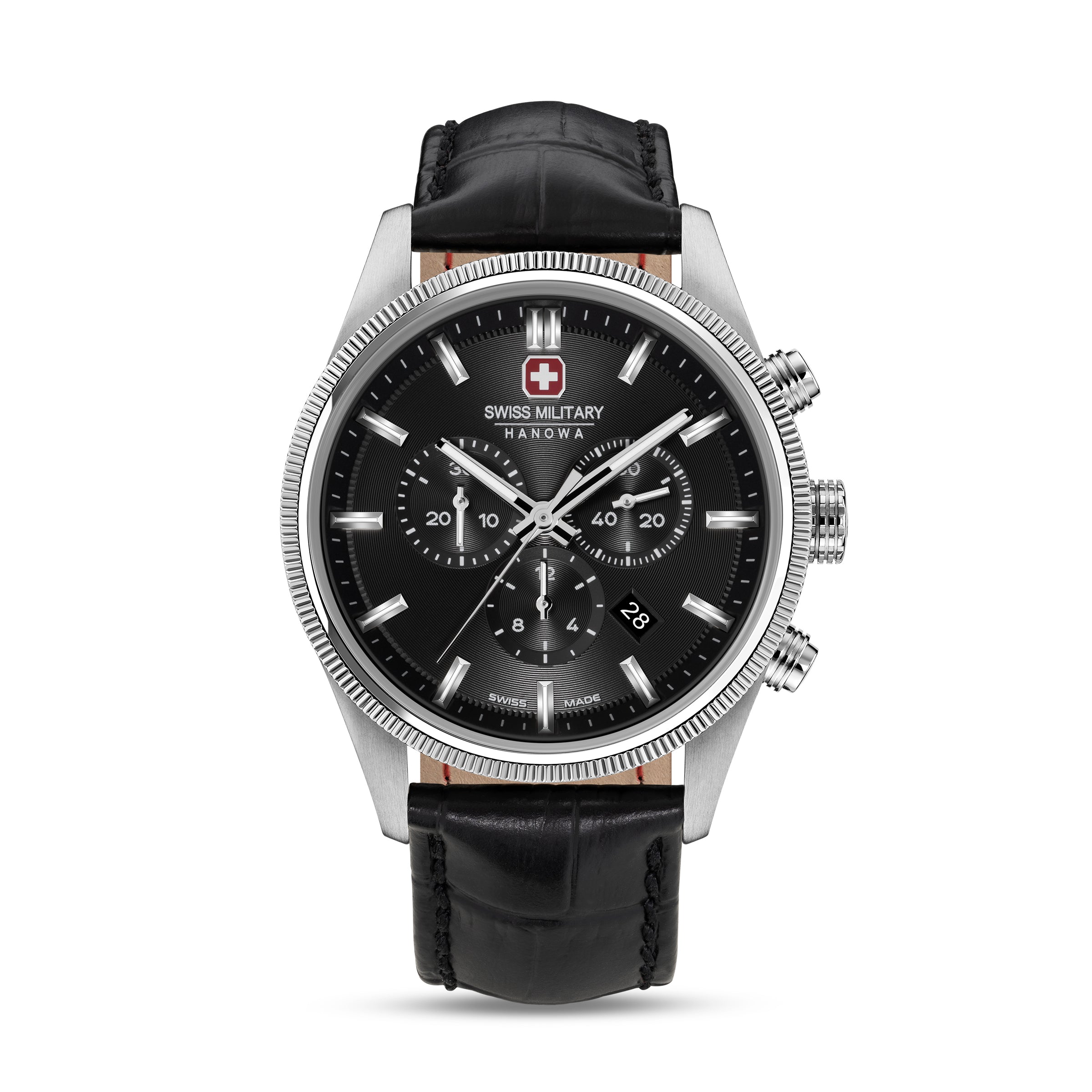 Swiss Military Hanowa SMWGC0003101 - Swiss Made Round Black Chronograph - Watch for men