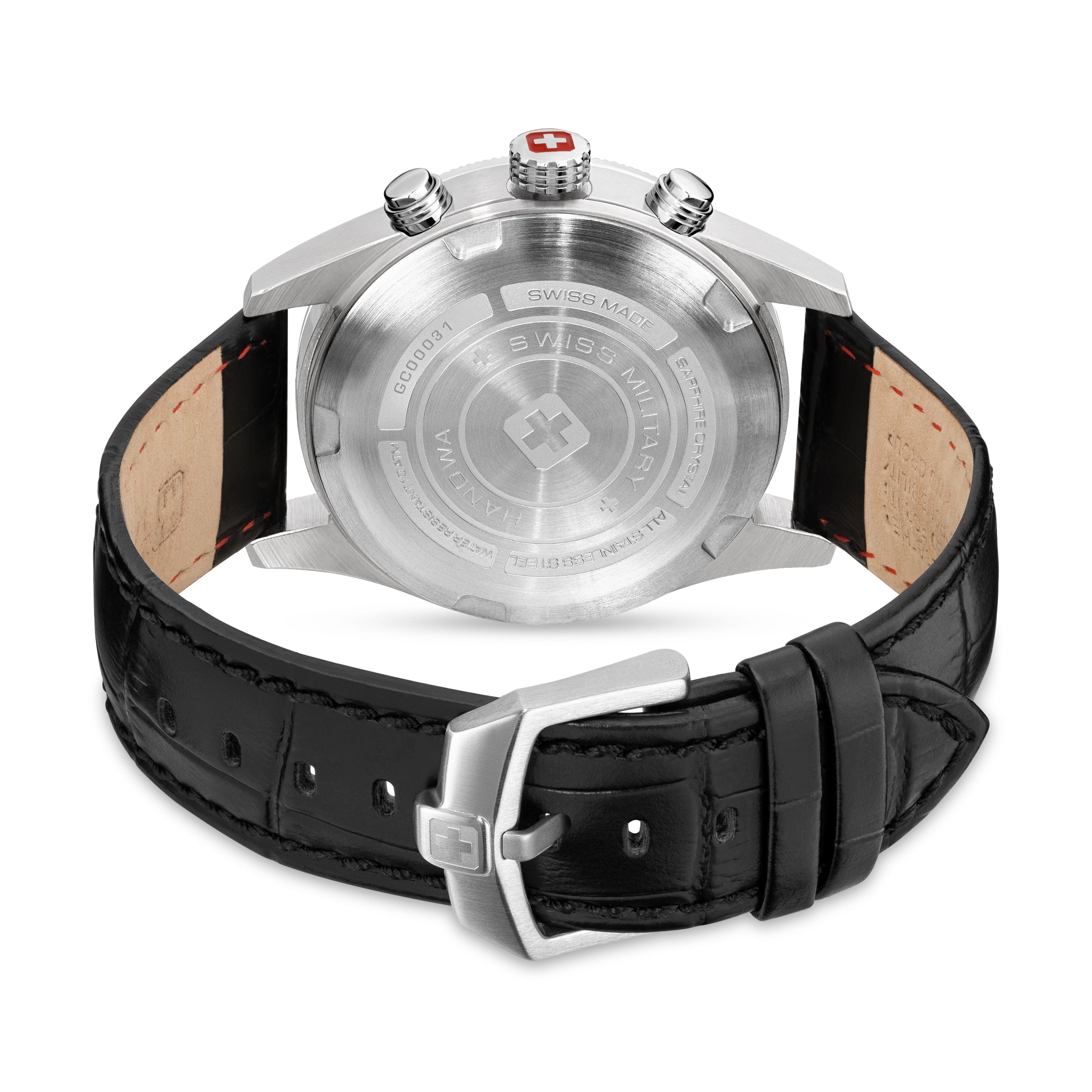 Swiss Military Hanowa SMWGC0003101 - Swiss Made Round Black Chronograph - Watch for men