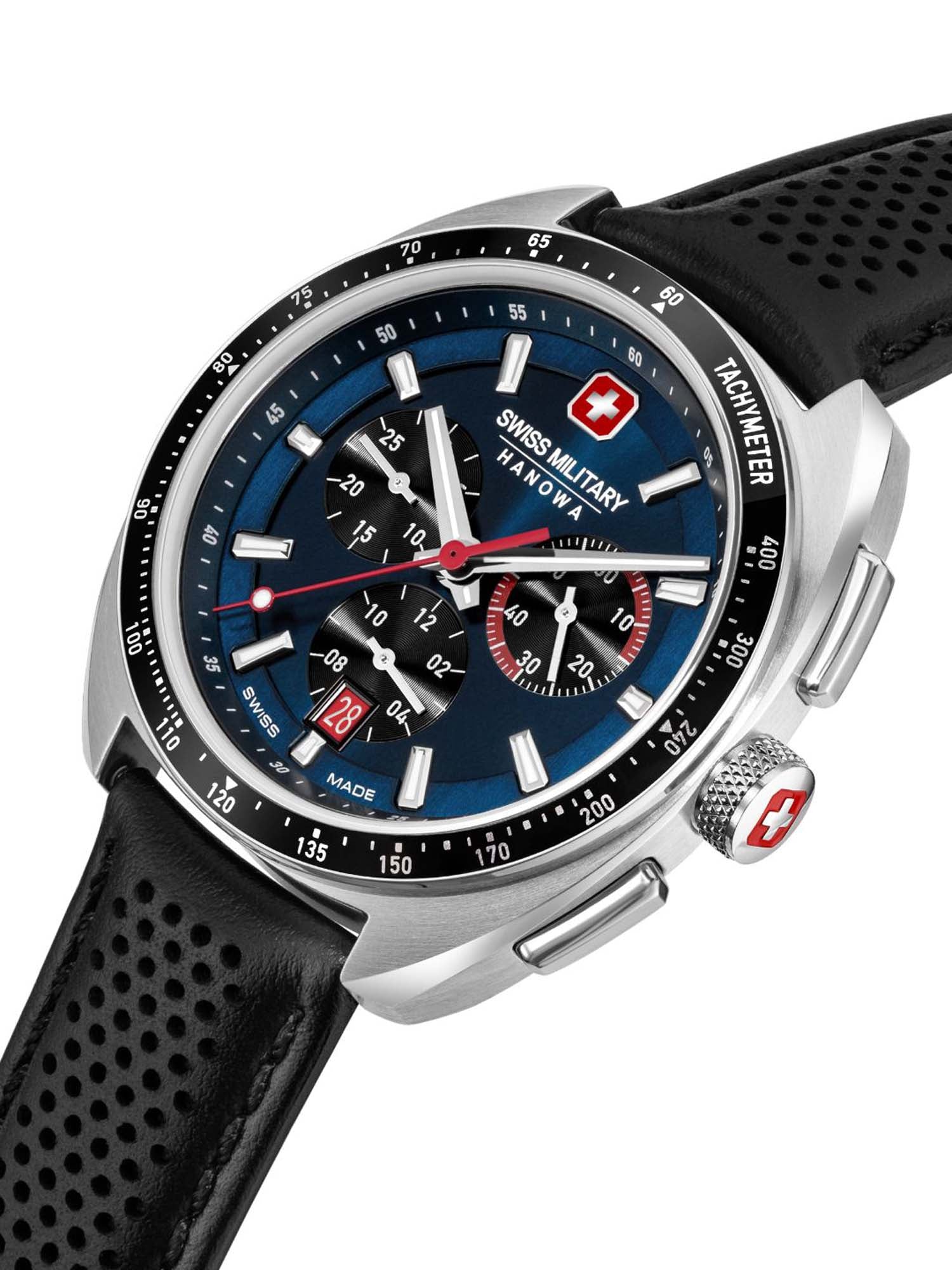 Swiss Military Hanowa SMWGC0003301 GREYHOUND CHRONO - Swiss Made Round Blue Chronograph - Watch for men