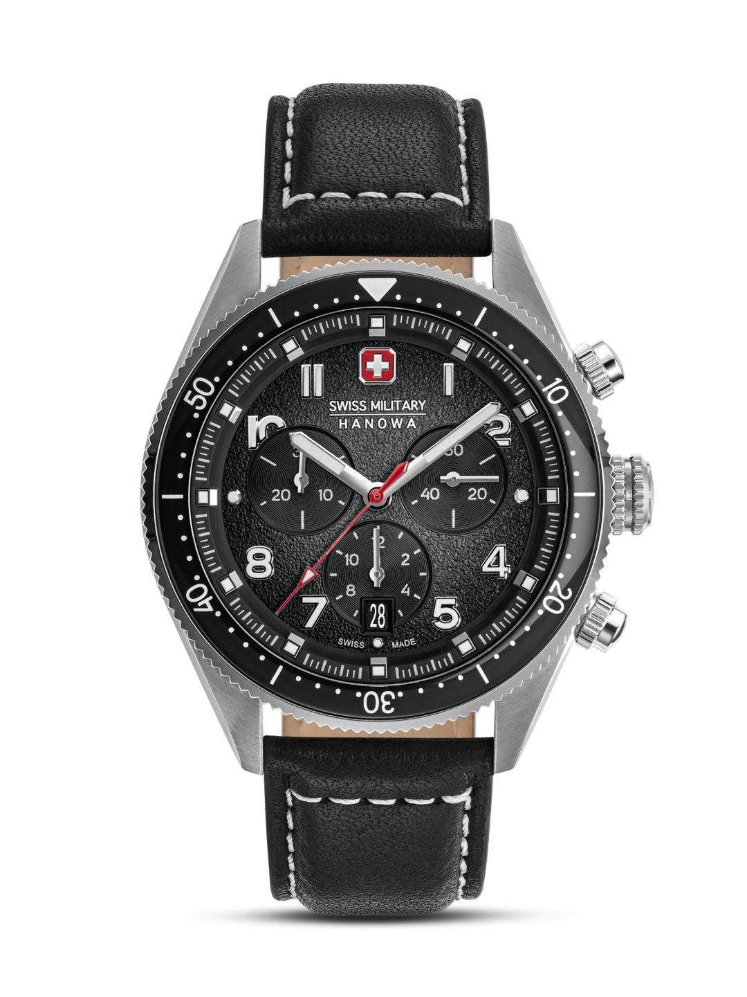 Swiss Military Hanowa SMWGC0003801 AFTERBURN CHRONO - Swiss Made Round Black Chronograph - Watch for men