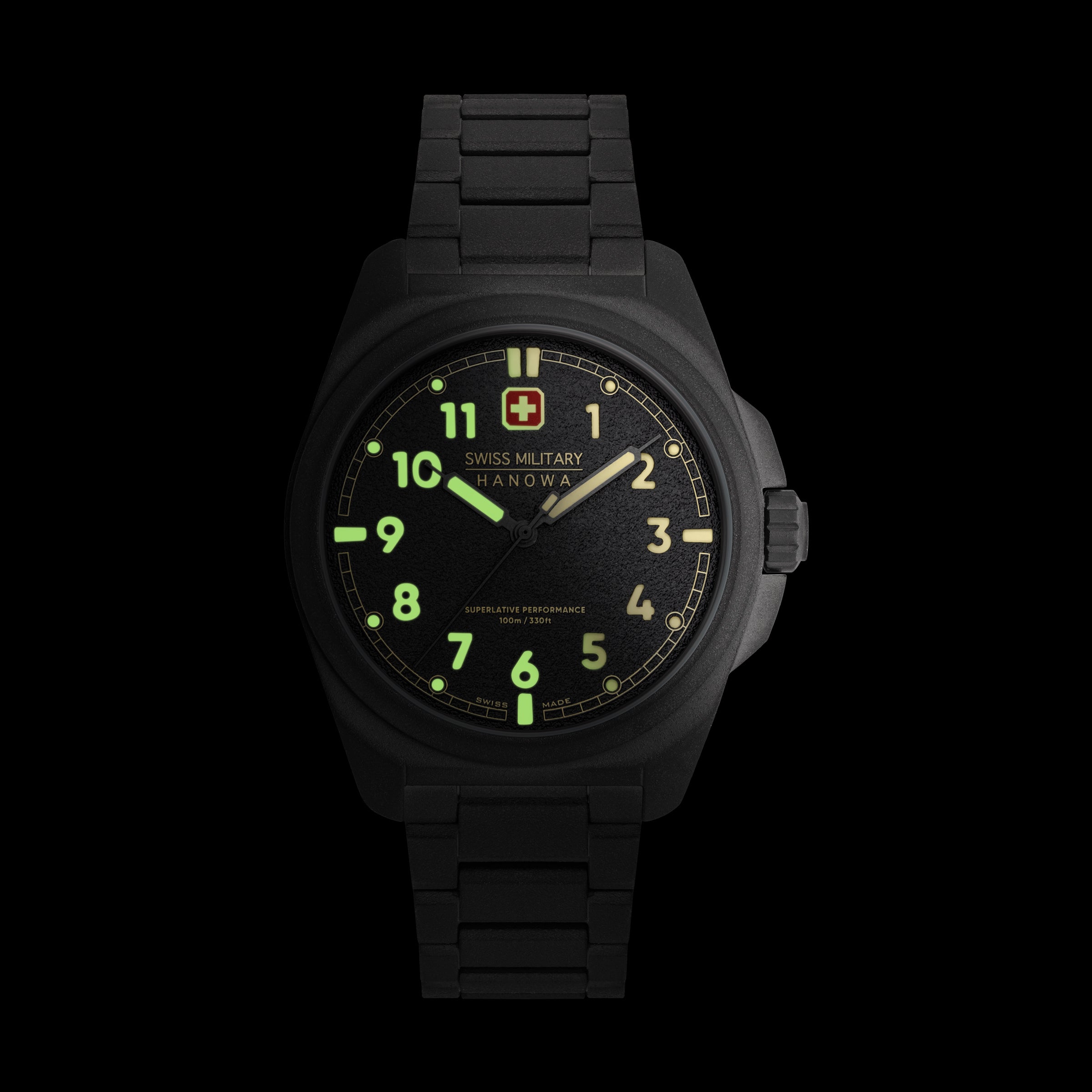 Swiss Military Hanowa SMWGG0003941 DEFENDER - swiss made Round Black watch for men