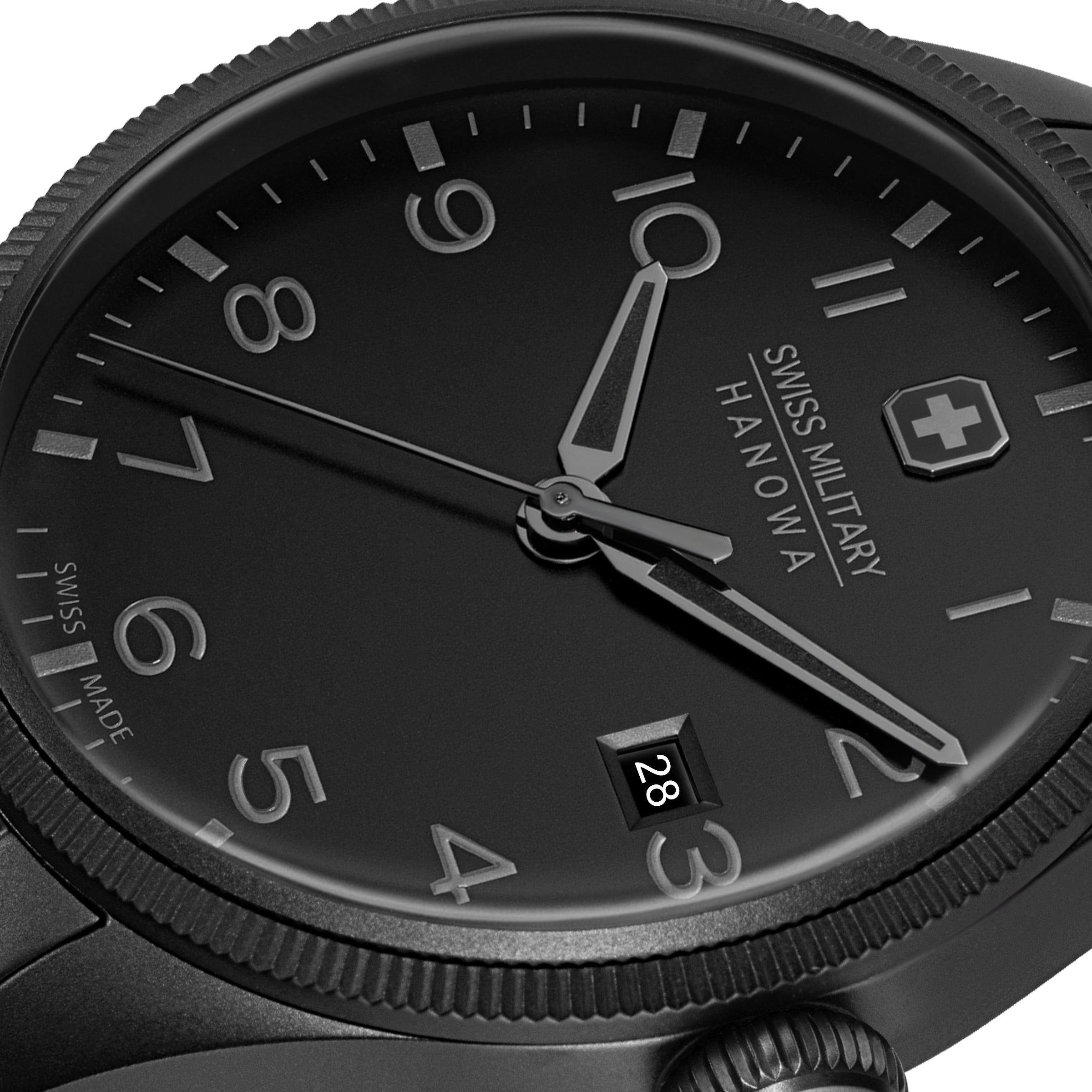 Swiss Military Hanowa Thunderbolt Stealth Round Dial Analogue Swiss Made Watch For Mens-SMWGH0000830