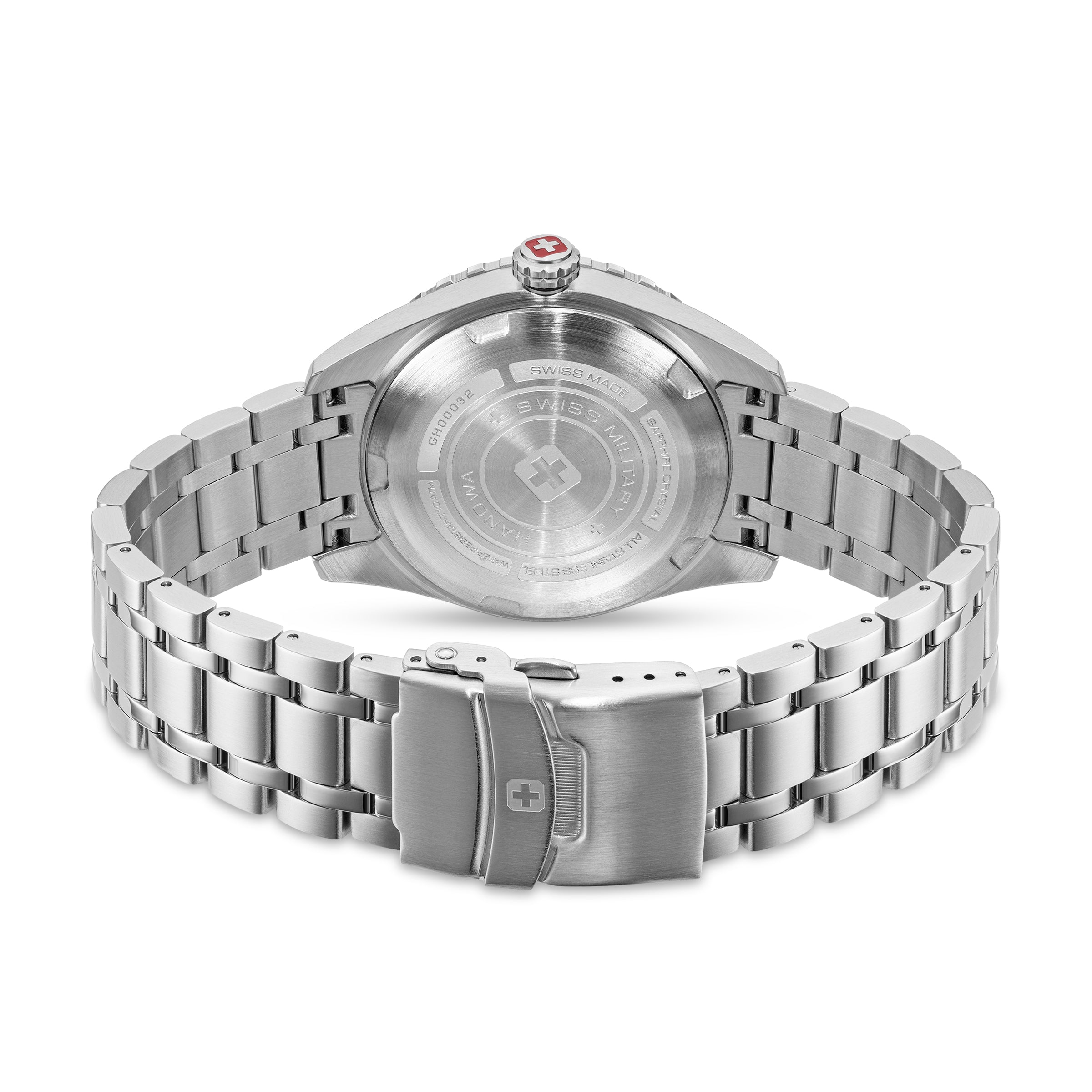 Swiss Military Hanowa SMWGH0003203 - Swiss Made Round Black watch for men