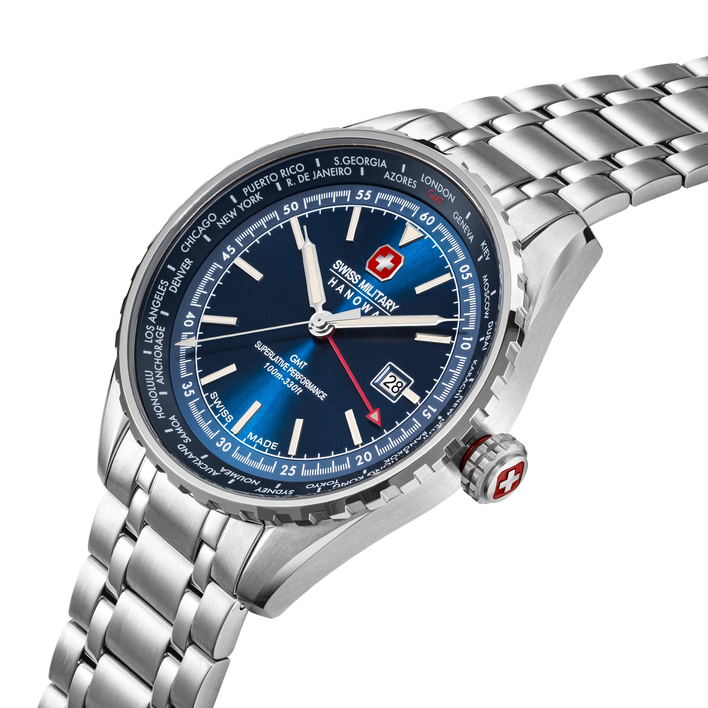 Swiss Military Hanowa SMWGH0003204 - Swiss Made Round Blue watch for men