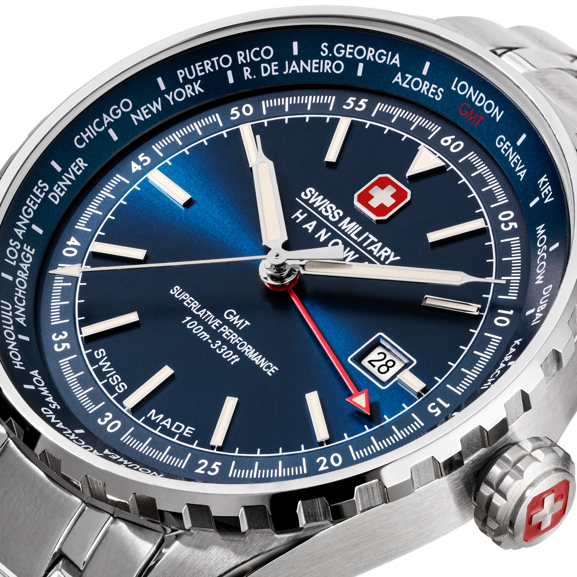 Swiss Military Hanowa SMWGH0003204 - Swiss Made Round Blue watch for men