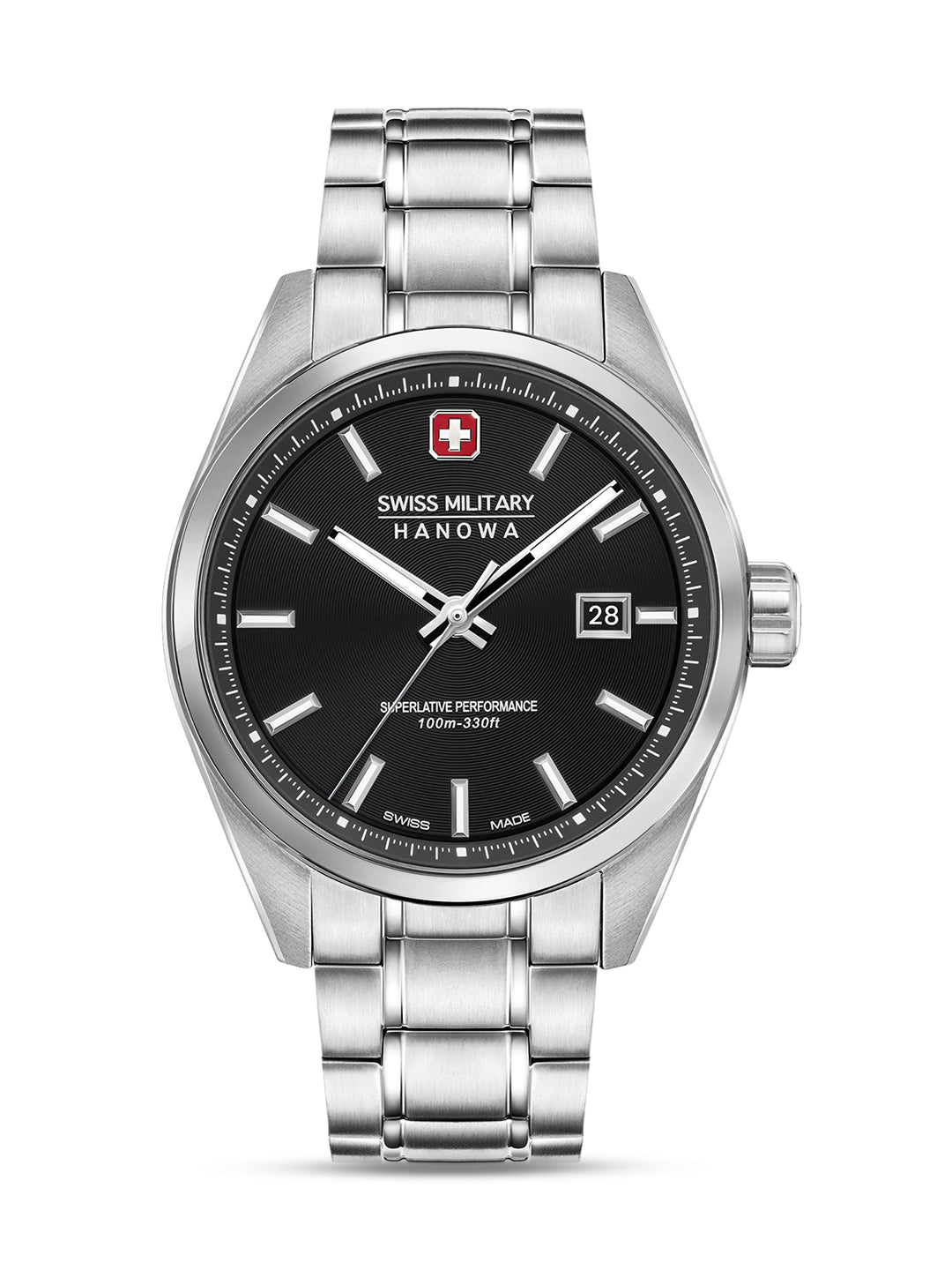 Swiss Military Hanowa SMWGH0004101 ROADRUNNER ADVANCED - Swiss Made Oval Black watch for men