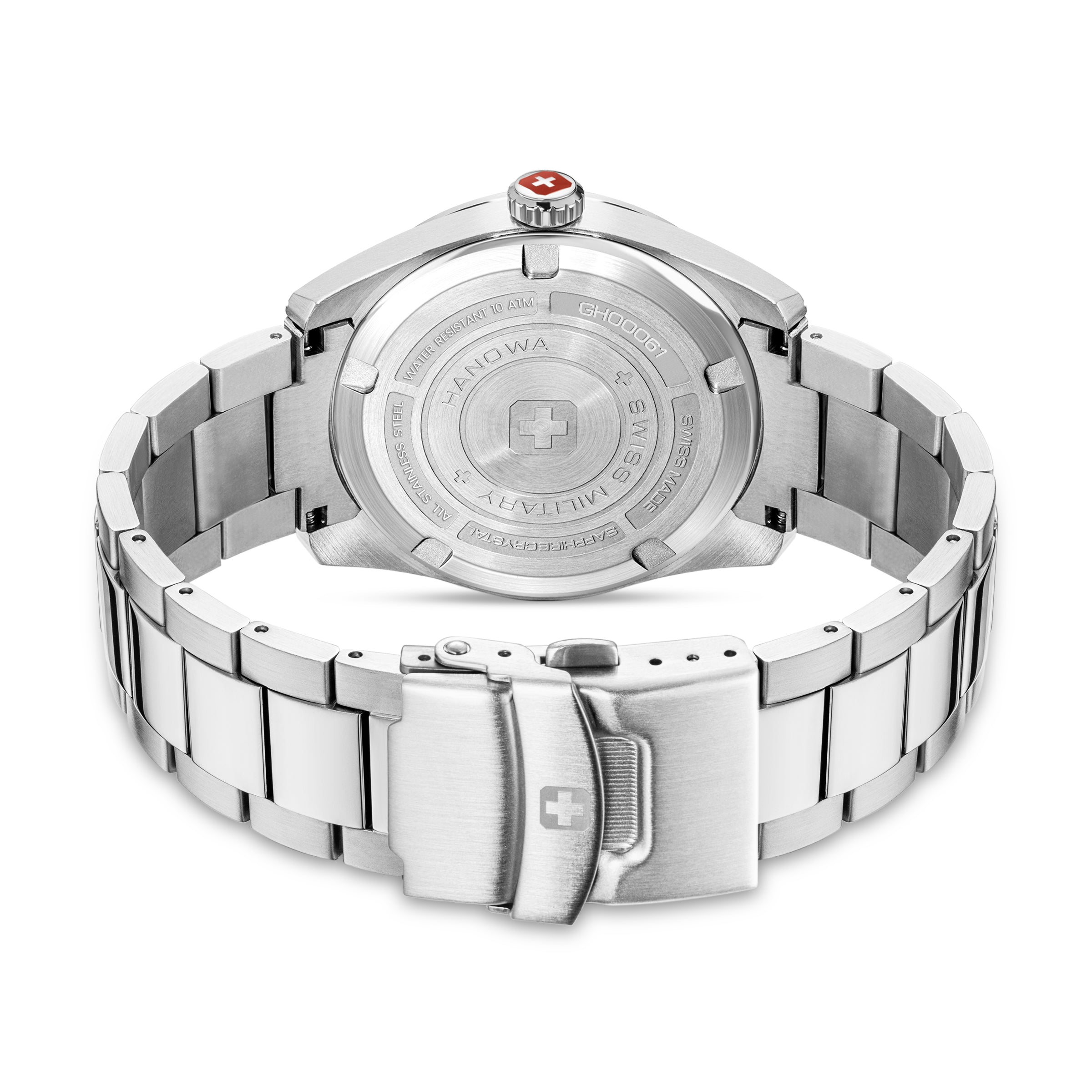 SMWGH0006101 Swiss Made Men's Watch with Green Dial & Silver Stainless Steel Bracelet