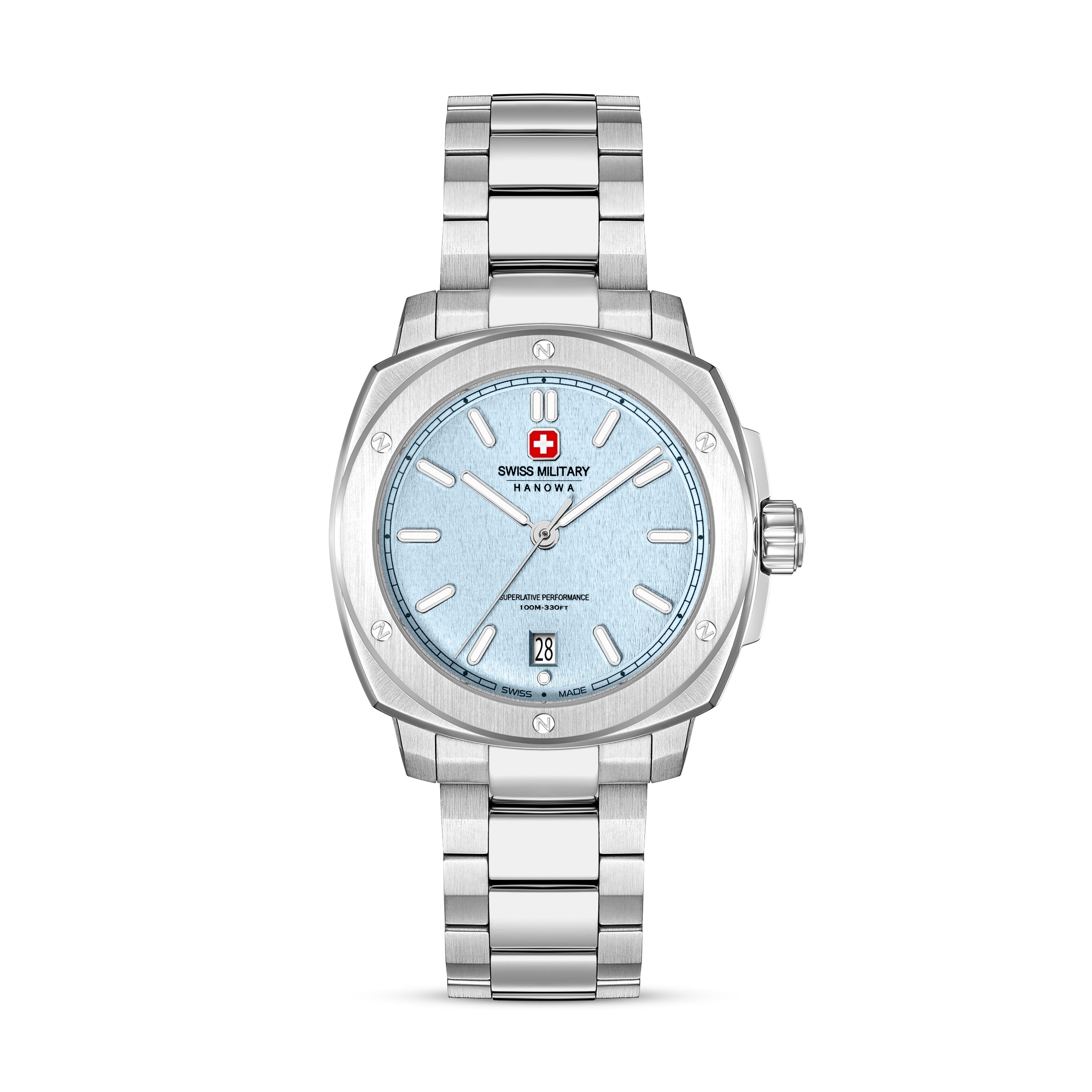 Swiss Military Hanowa SIRIUS Ice Blue Round Dial Analogue Swiss Made Watch For Mens-SMWGH0006502