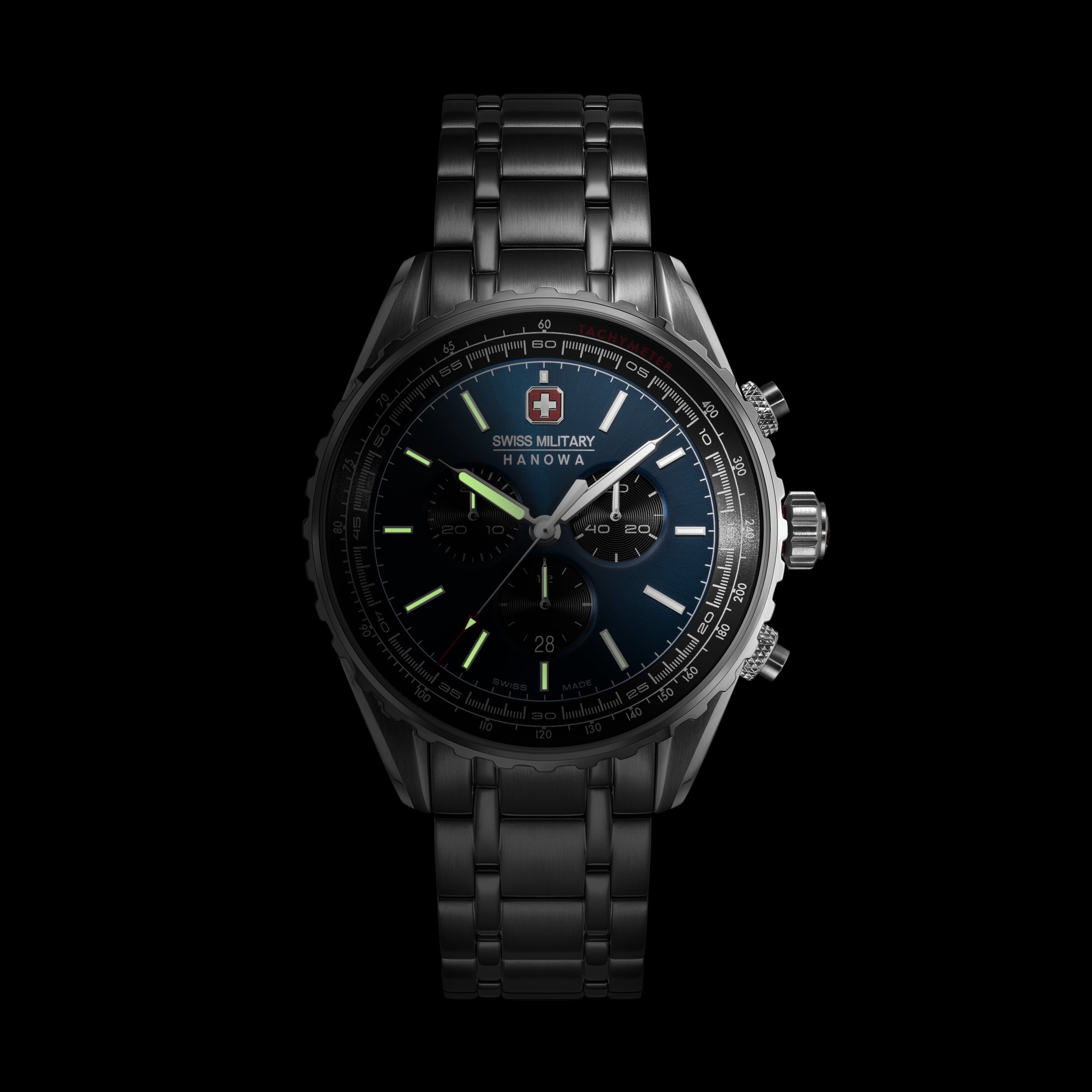 Swiss Military Hanowa SMWGI0000308 AFTERBURN CHRONO - swiss made Round Blue Chronograph - Watch for men
