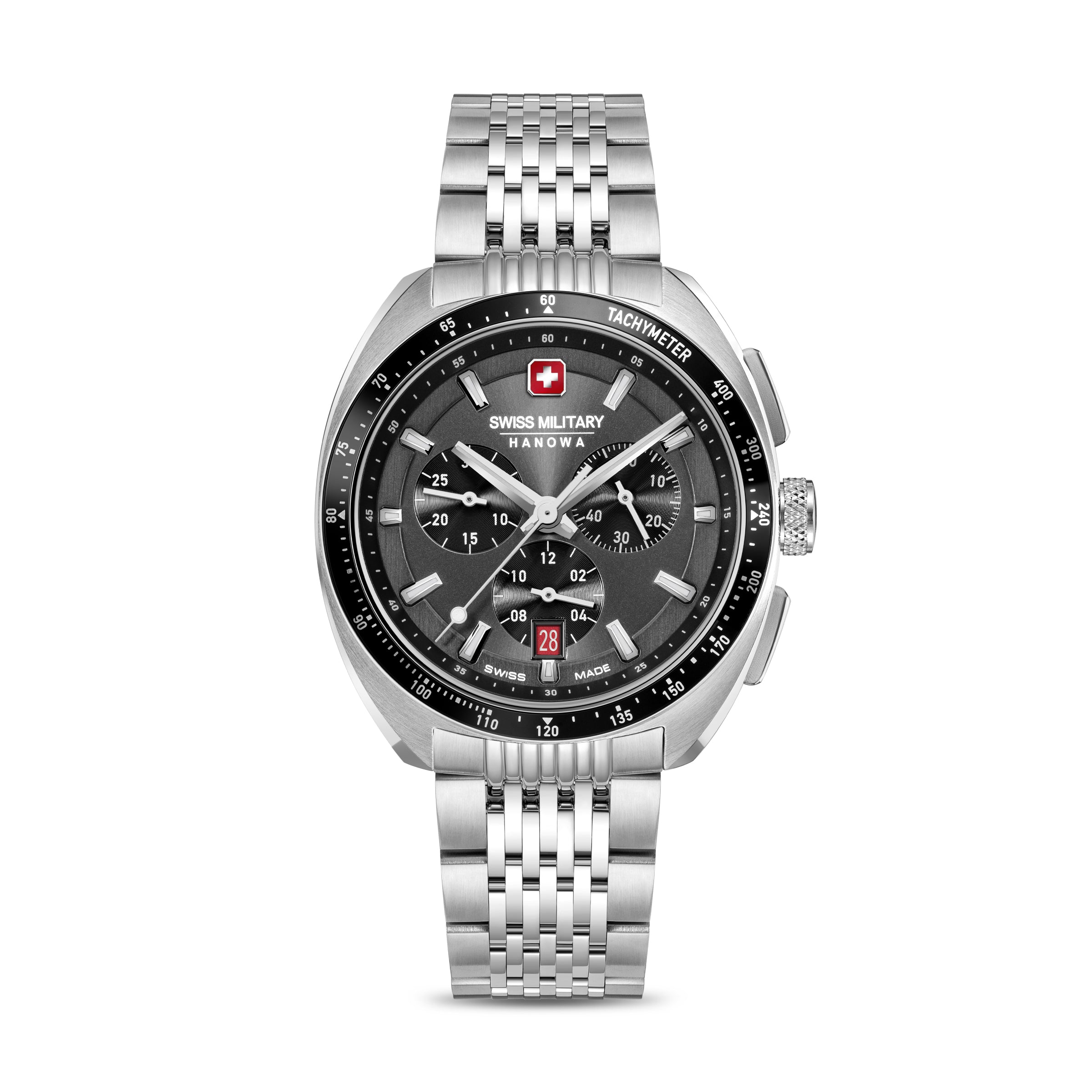 Swiss Military Hanowa SMWGI0003302 GREYHOUND CHRONO - Swiss Made Round Cool Grey Chronograph - Watch for men