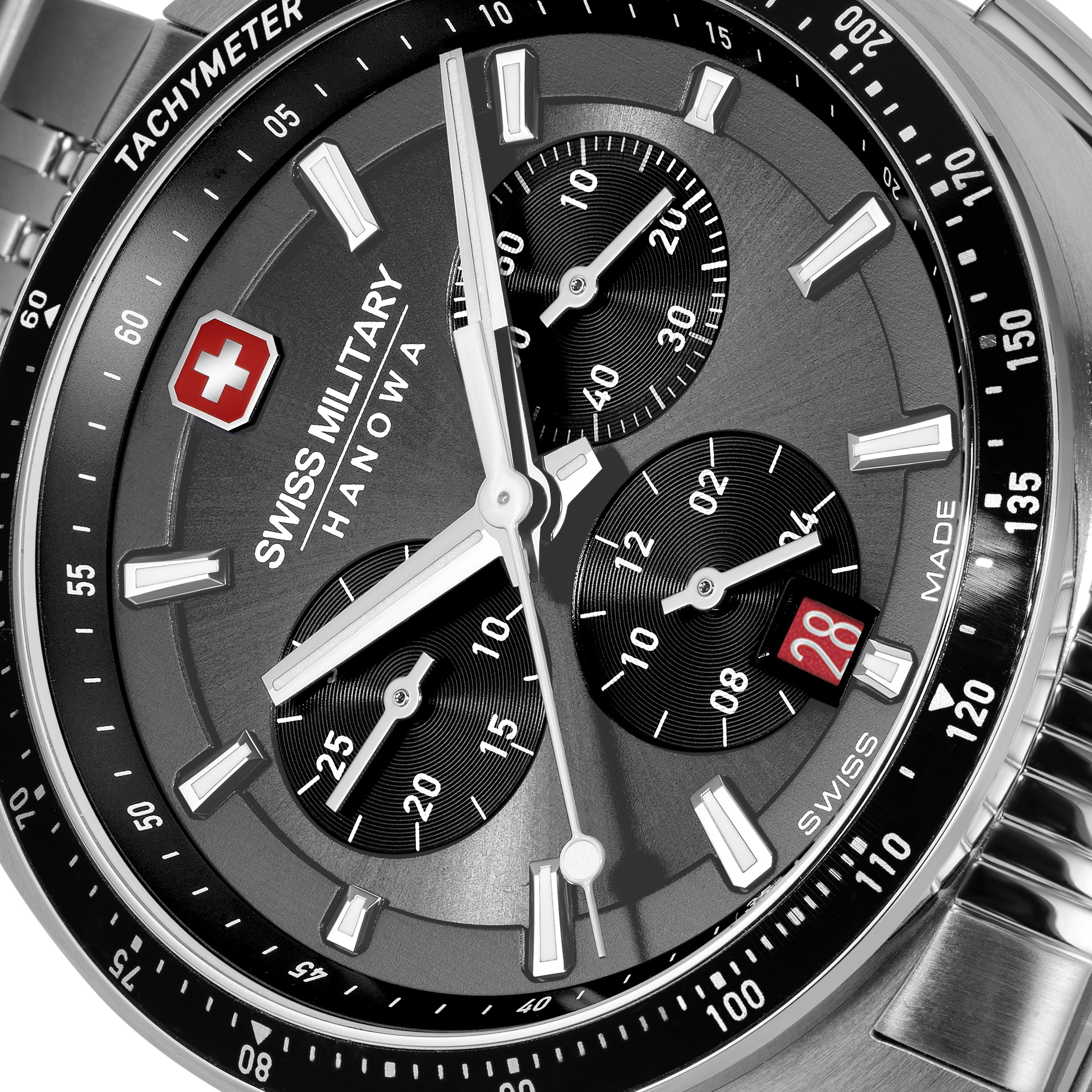 Swiss Military Hanowa SMWGI0003302 GREYHOUND CHRONO - Swiss Made Round Cool Grey Chronograph - Watch for men