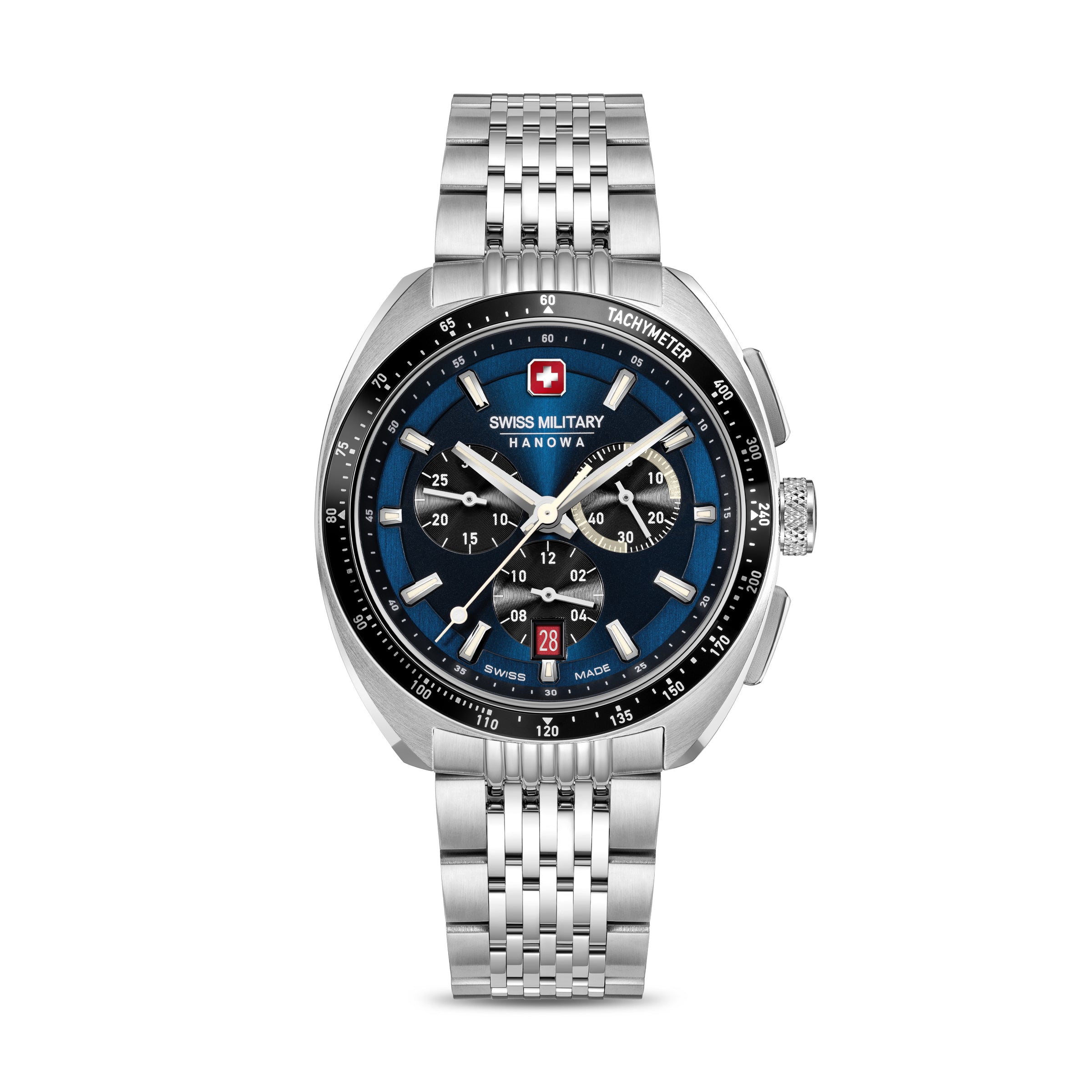 Swiss Military Hanowa SMWGI0003303 GREYHOUND CHRONO - Swiss Made Round Blue Chronograph - Watch for men