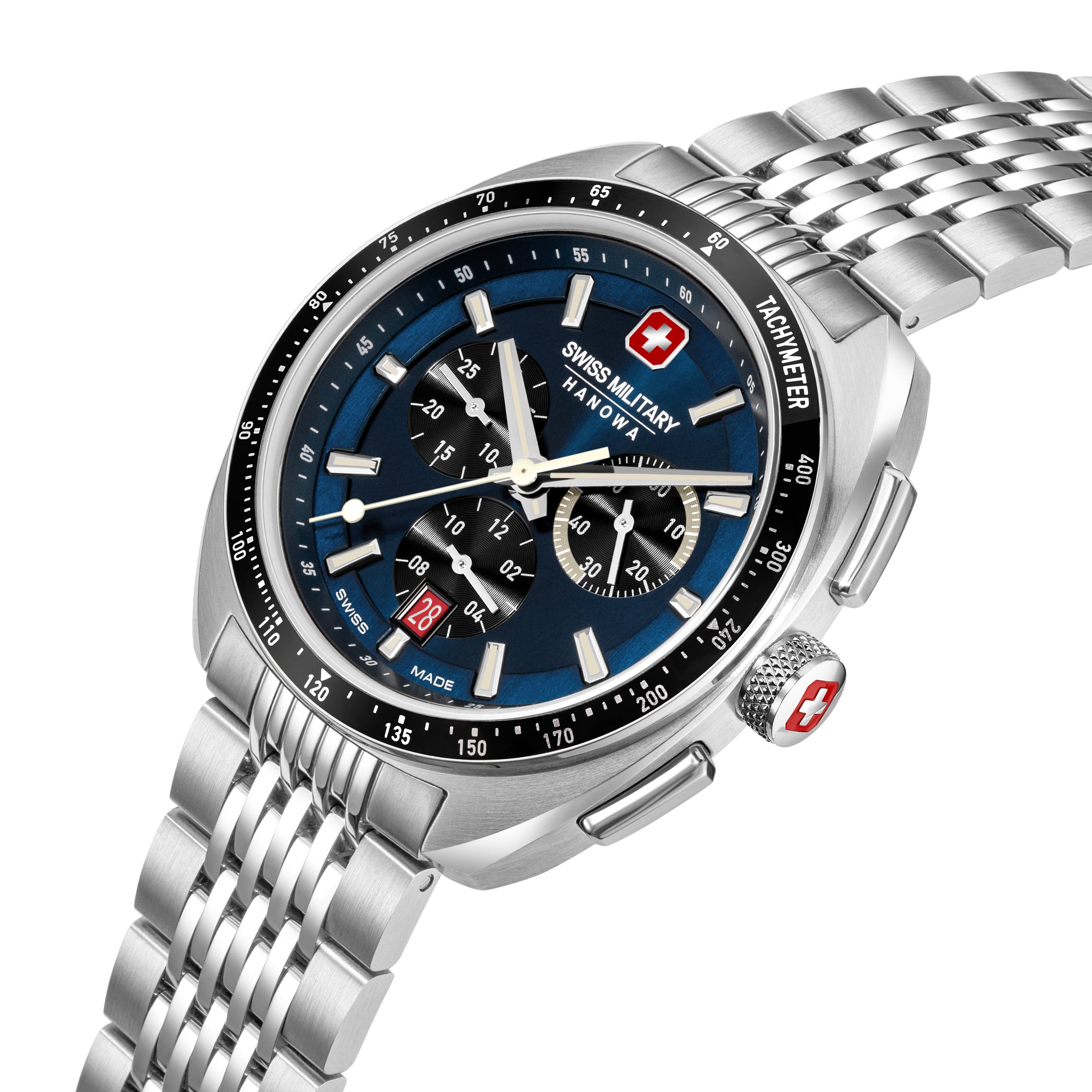 Swiss Military Hanowa SMWGI0003303 GREYHOUND CHRONO - Swiss Made Round Blue Chronograph - Watch for men