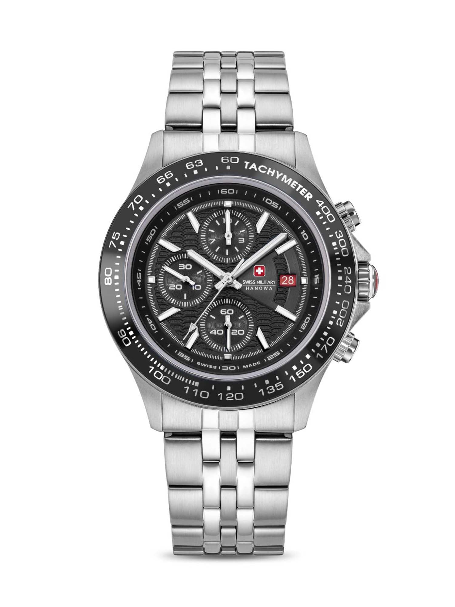 Swiss Military Hanowa SMWGI0003402 - Swiss Made Round Black Chronograph - Watch for men