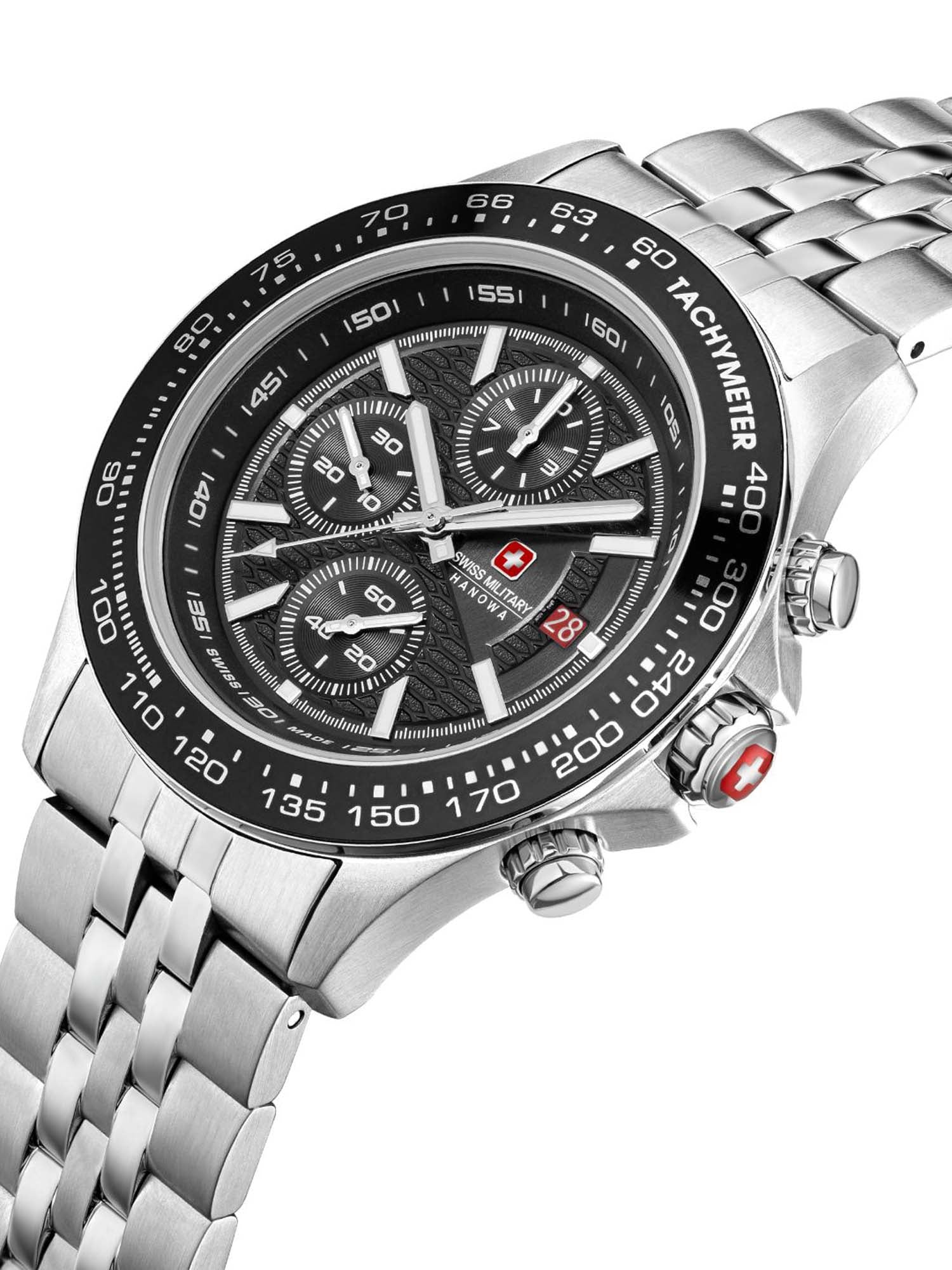 Swiss Military Hanowa SMWGI0003402 - Swiss Made Round Black Chronograph - Watch for men