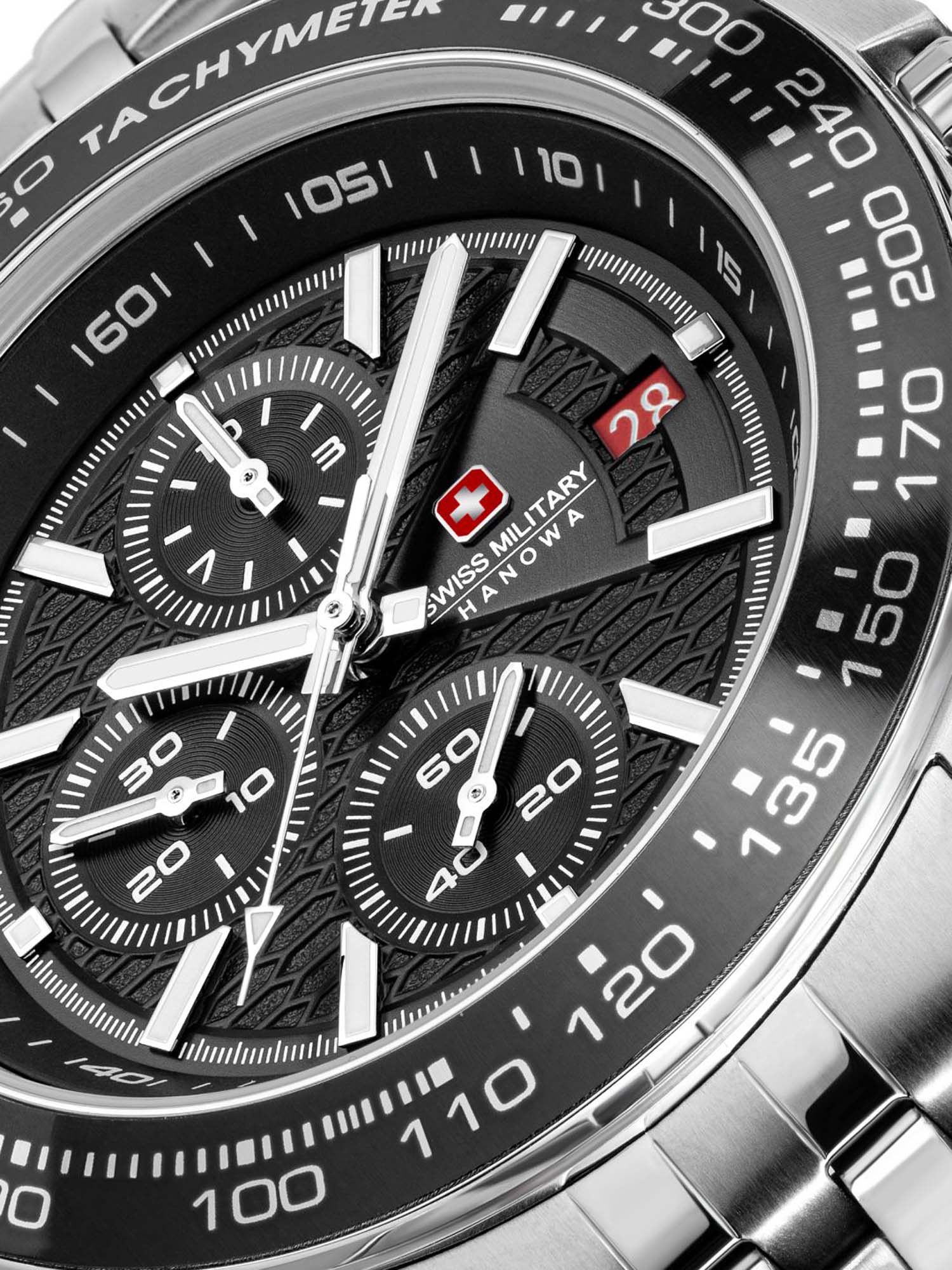 Swiss Military Hanowa SMWGI0003402 - Swiss Made Round Black Chronograph - Watch for men