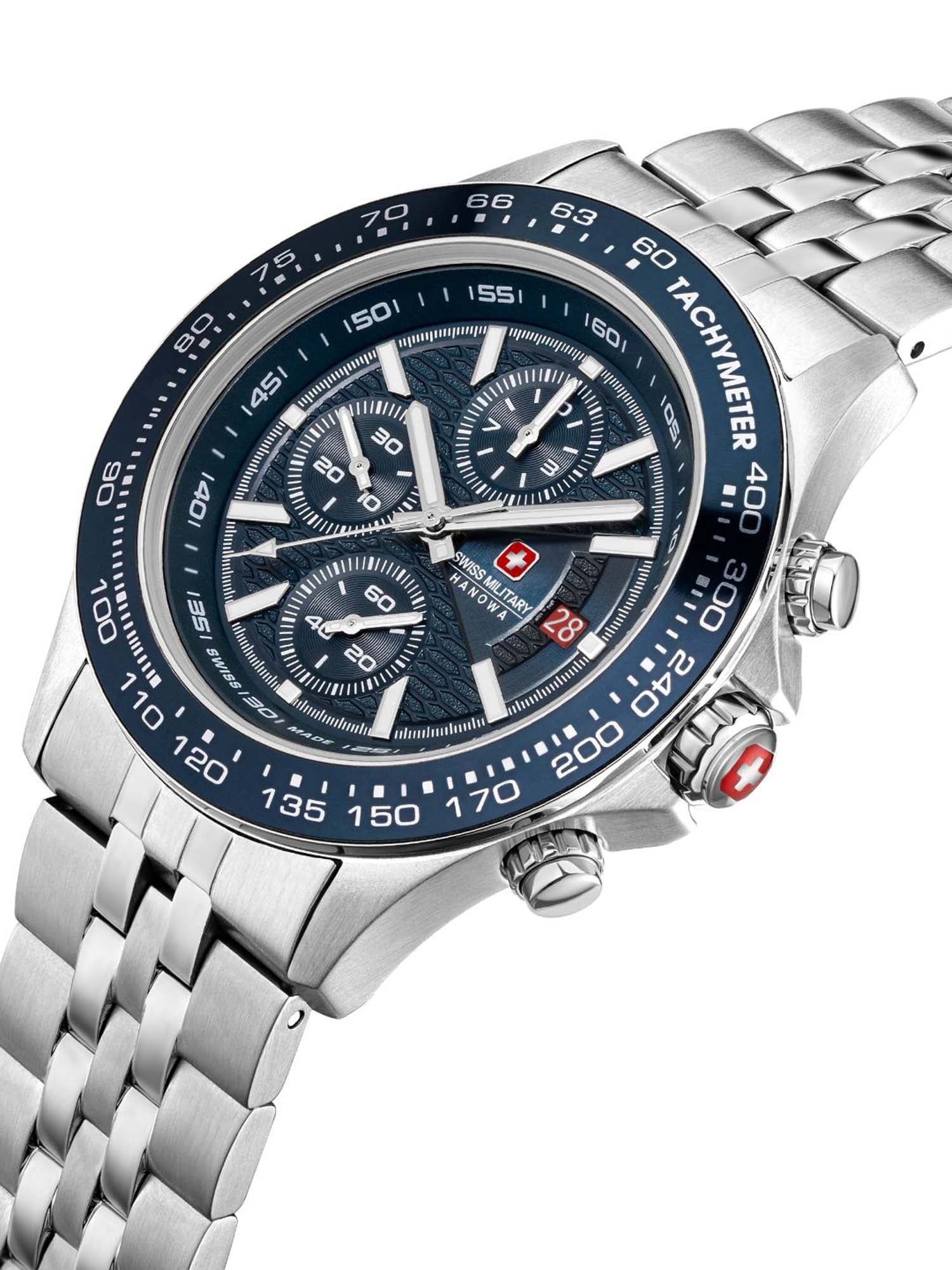 Swiss Military Hanowa SMWGI0003403 - Swiss Made Round Blue Chronograph - Watch for men