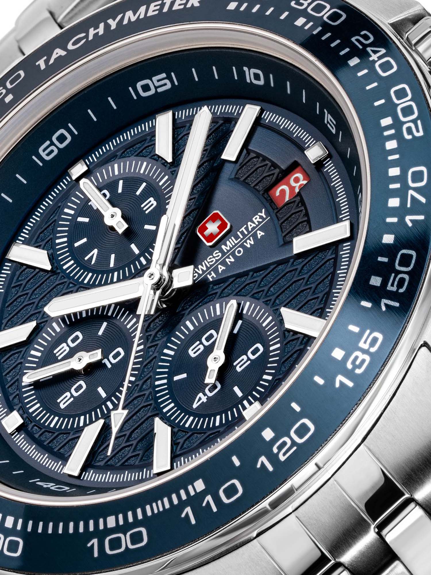 Swiss Military Hanowa SMWGI0003403 - Swiss Made Round Blue Chronograph - Watch for men