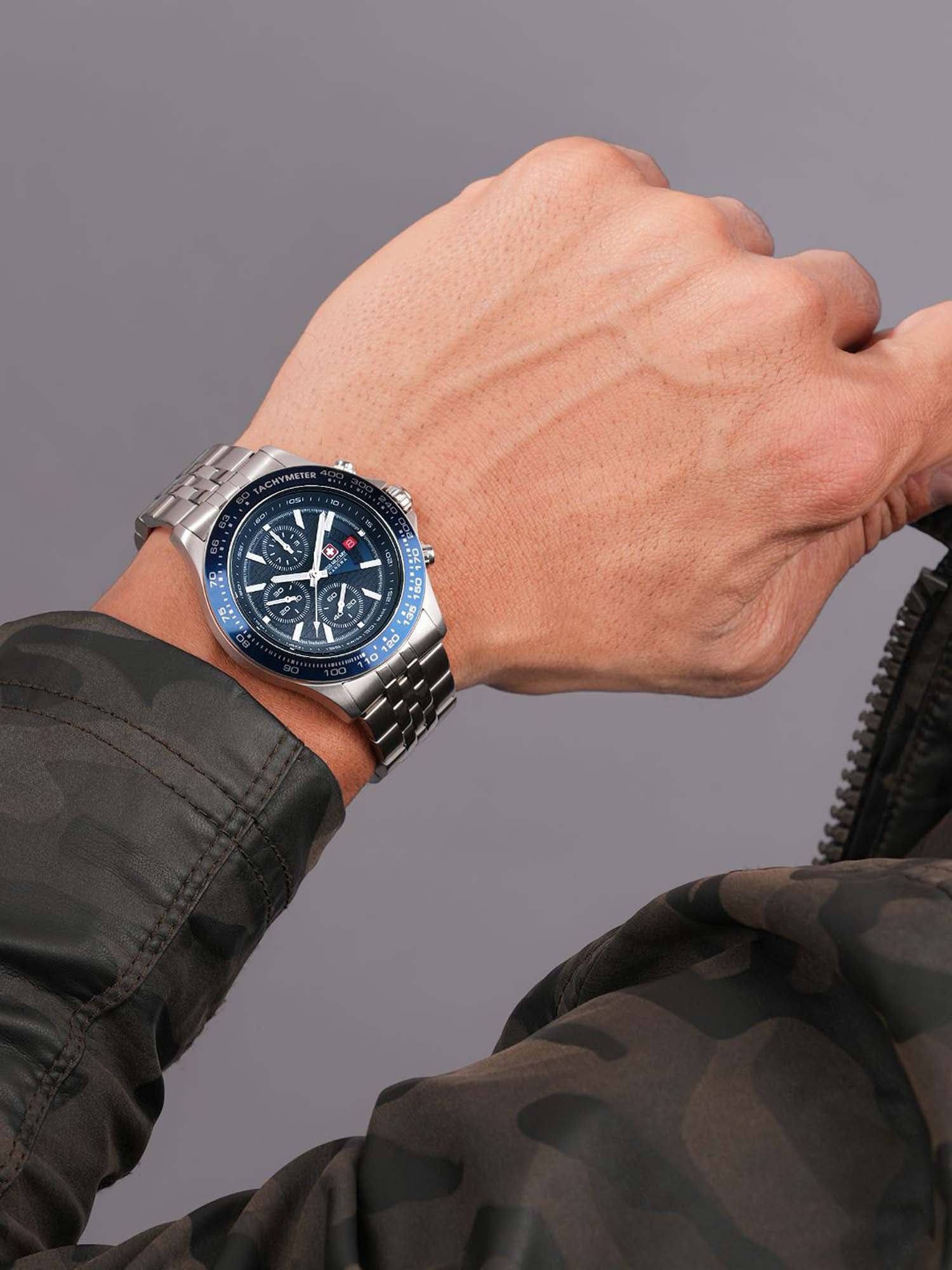 Swiss Military Hanowa SMWGI0003403 - Swiss Made Round Blue Chronograph - Watch for men