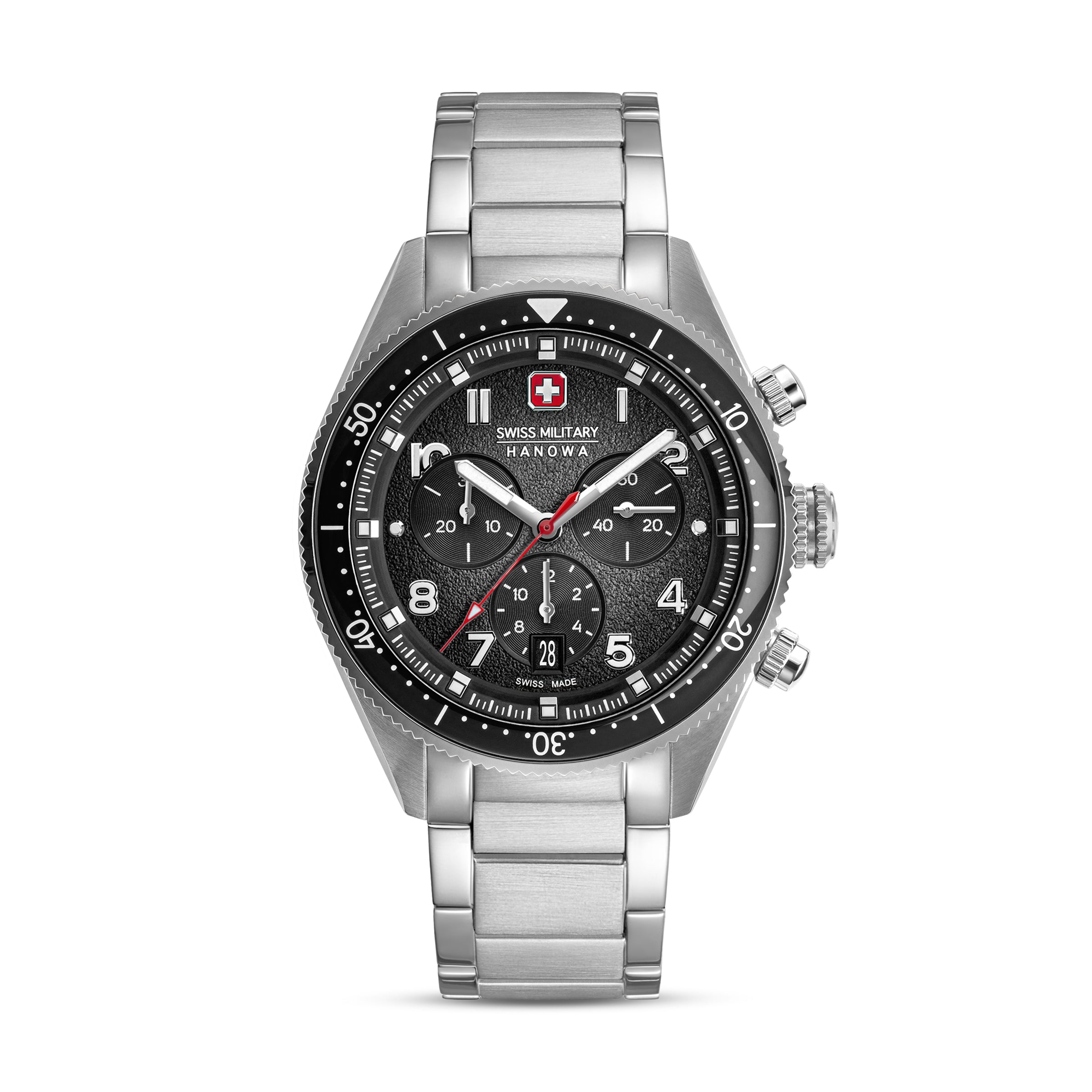 Swiss Military Hanowa SMWGI0003803 NAVALUS PRO CHRONO - swiss made Round Black Chronograph - Watch for men