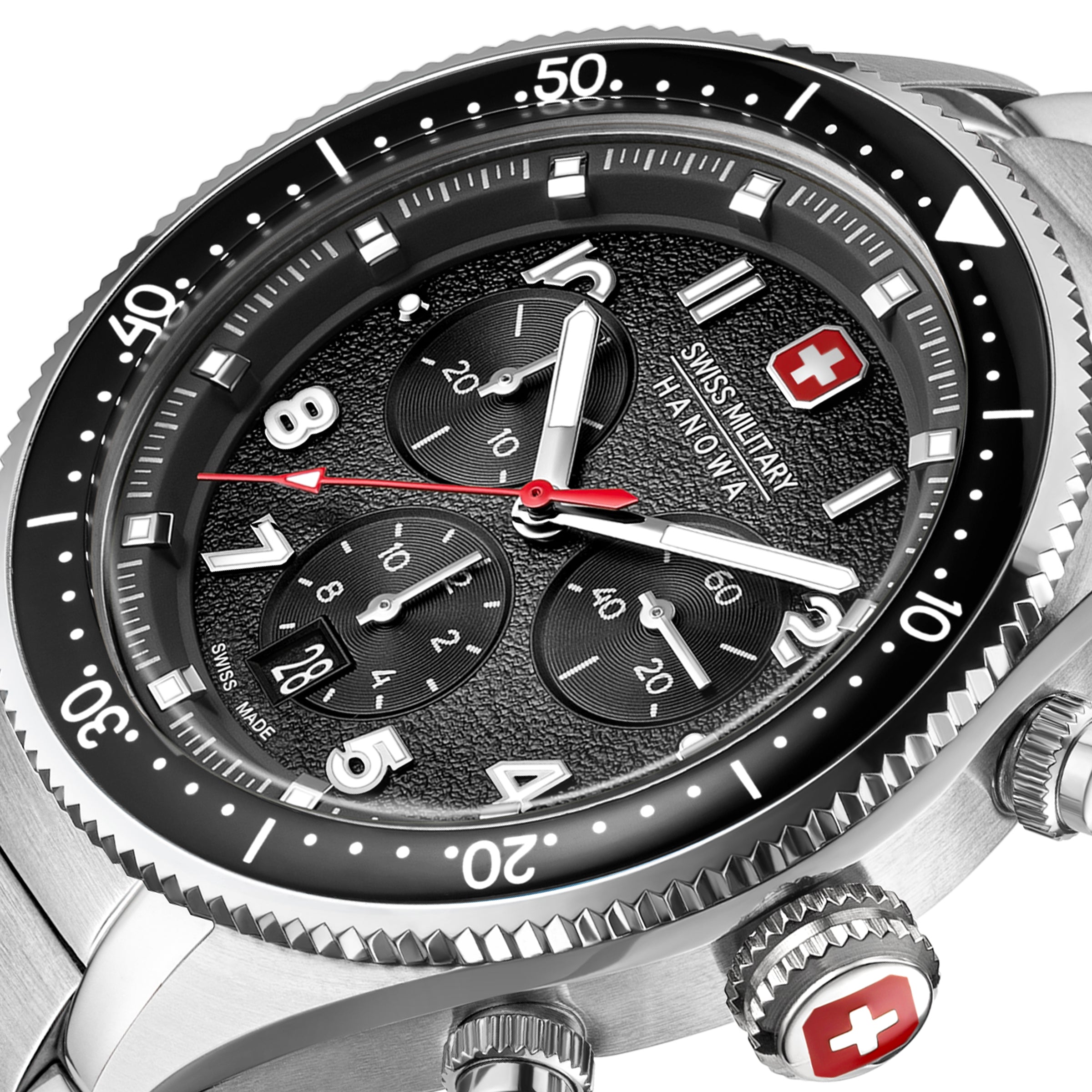 Swiss Military Hanowa SMWGI0003803 NAVALUS PRO CHRONO - swiss made Round Black Chronograph - Watch for men