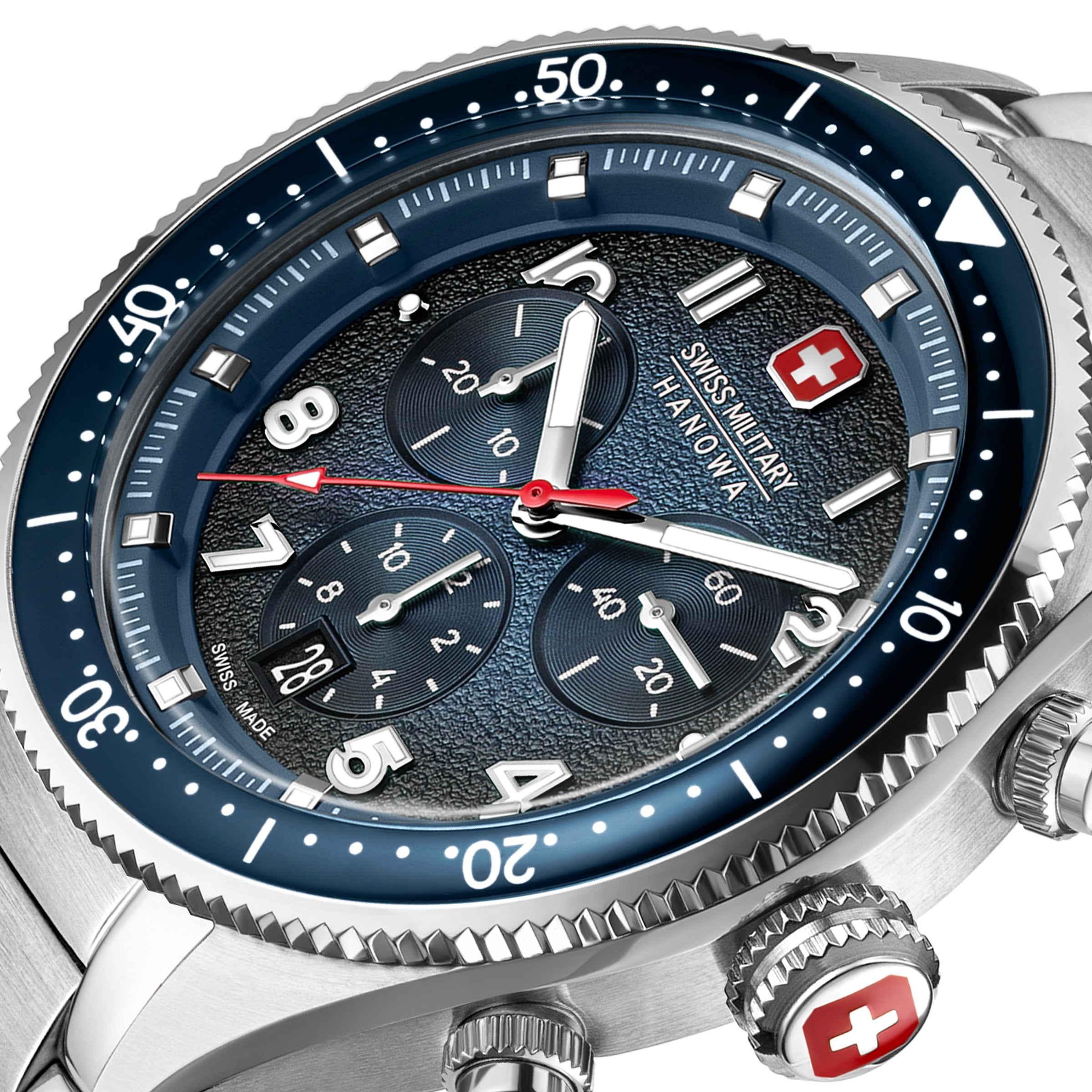 Swiss Military Hanowa SMWGI0003804 NAVALUS PRO CHRONO - swiss made Round Blue Chronograph - Watch for men