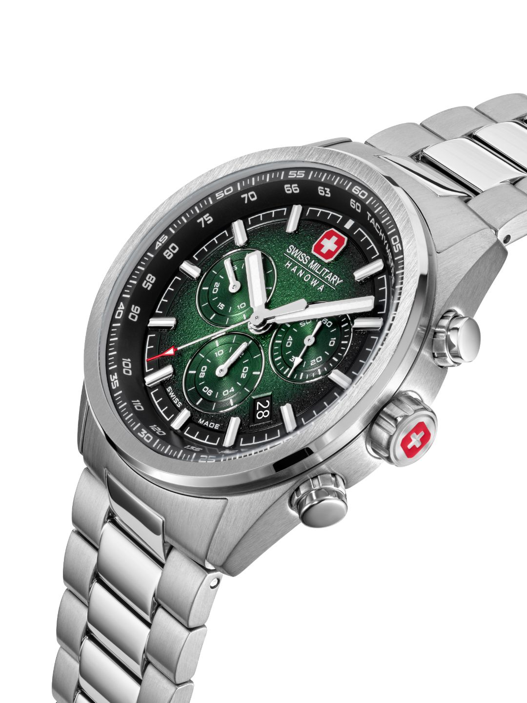 Swiss Military Hanowa SMWGI0004206 PIONEER - Swiss Made Round Green Chronograph - Watch for men