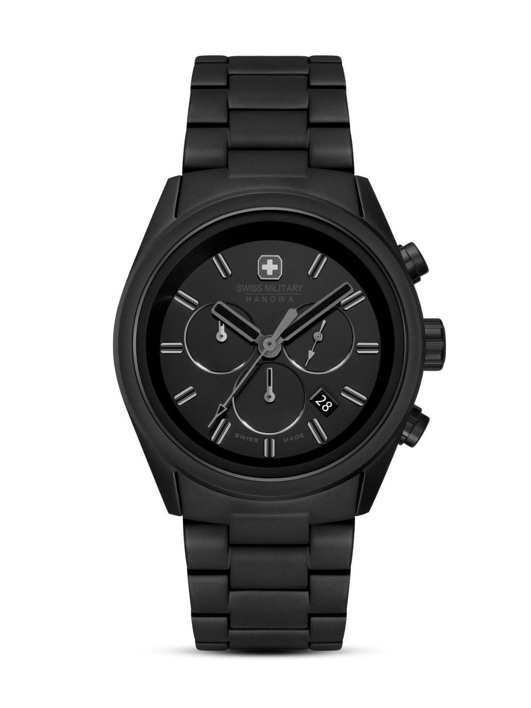 Swiss Military Hanowa Navalus Pro Chrono Stealth Black Dial Chronograph Swiss Made Watch For Mens-SMWGI0004230