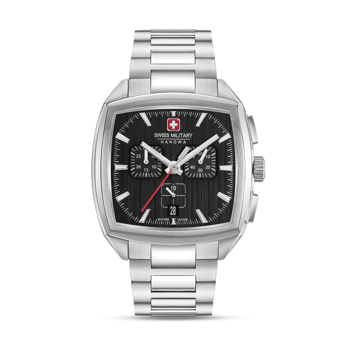 Swiss Military Hanowa SMWGI0004301 - Swiss Made Square Dial Black Chronograph - Watch for men
