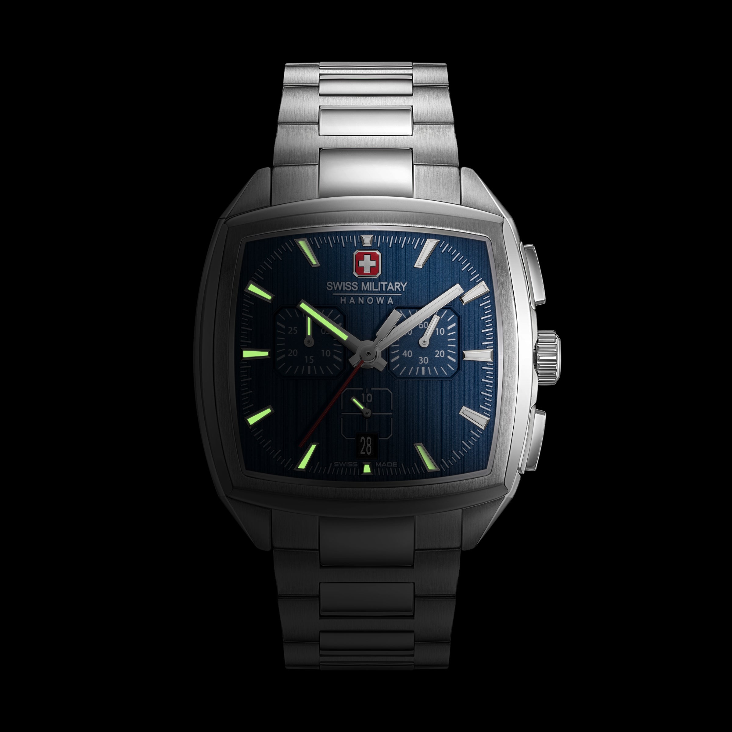 Swiss Military Hanowa SMWGI0004302 - Swiss Made Square Dial Blue Chronograph - Watch for men