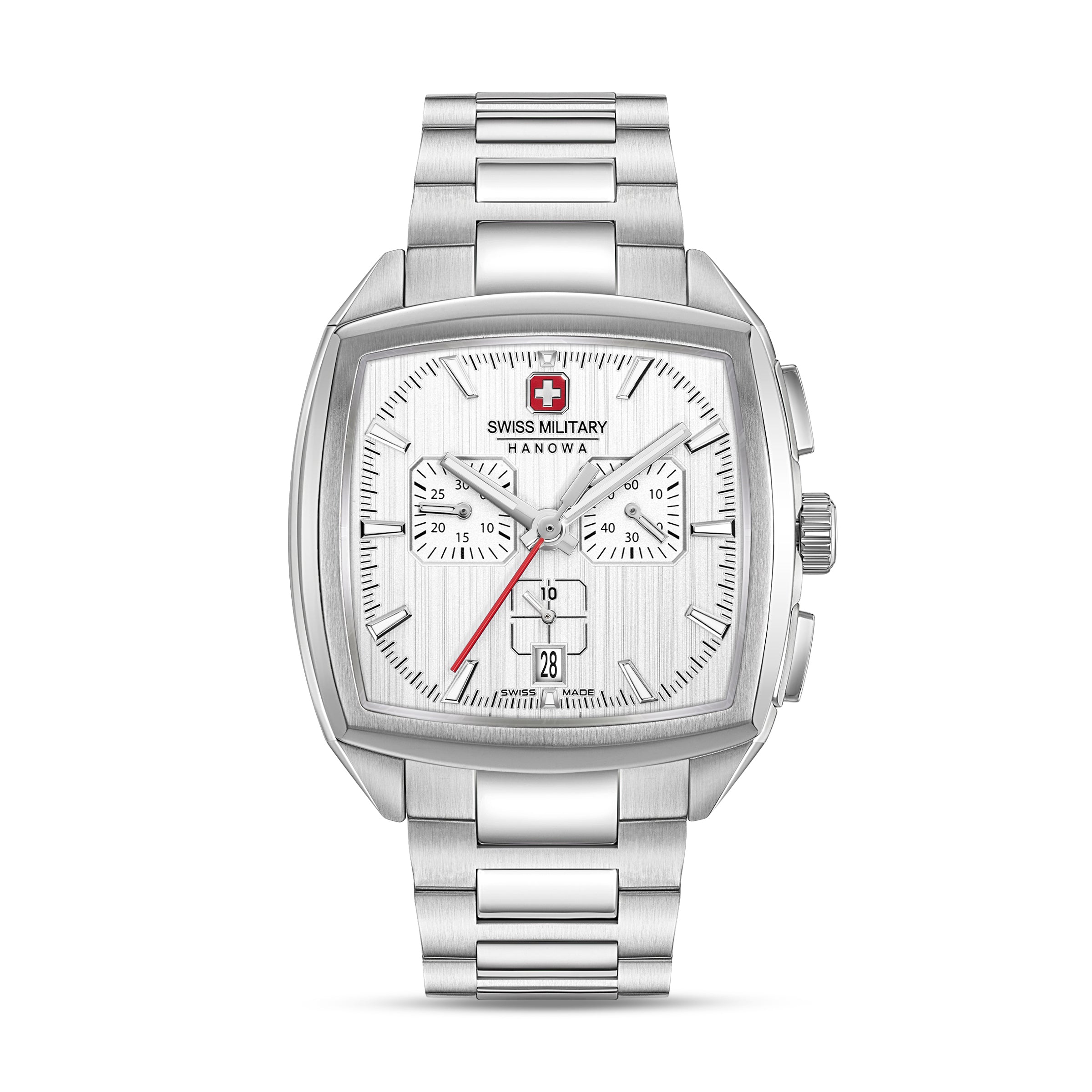 Swiss Military Hanowa SMWGI0004303 - Swiss Made Square Dial Silver Chronograph - Watch for men
