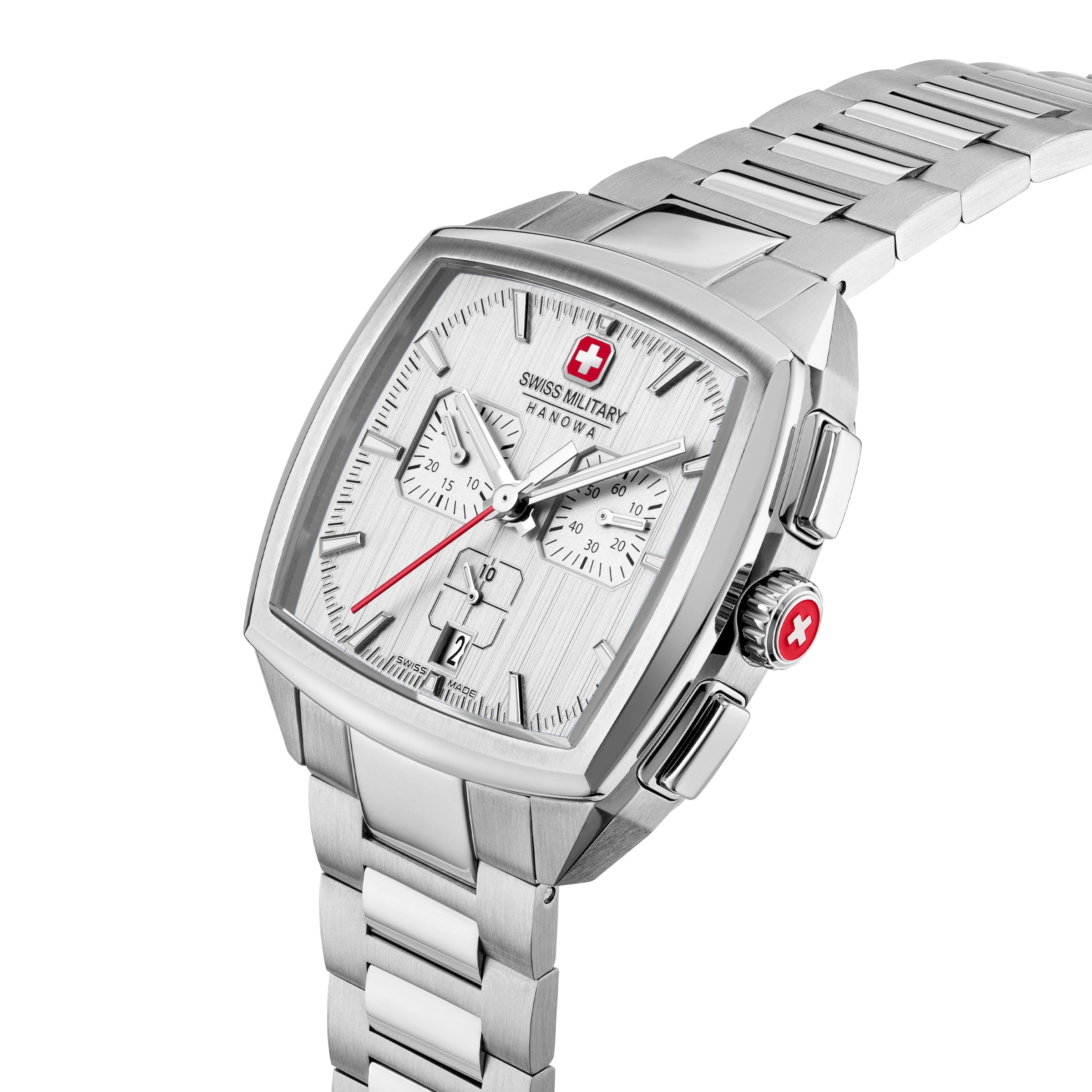 Swiss Military Hanowa SMWGI0004303 - Swiss Made Square Dial Silver Chronograph - Watch for men