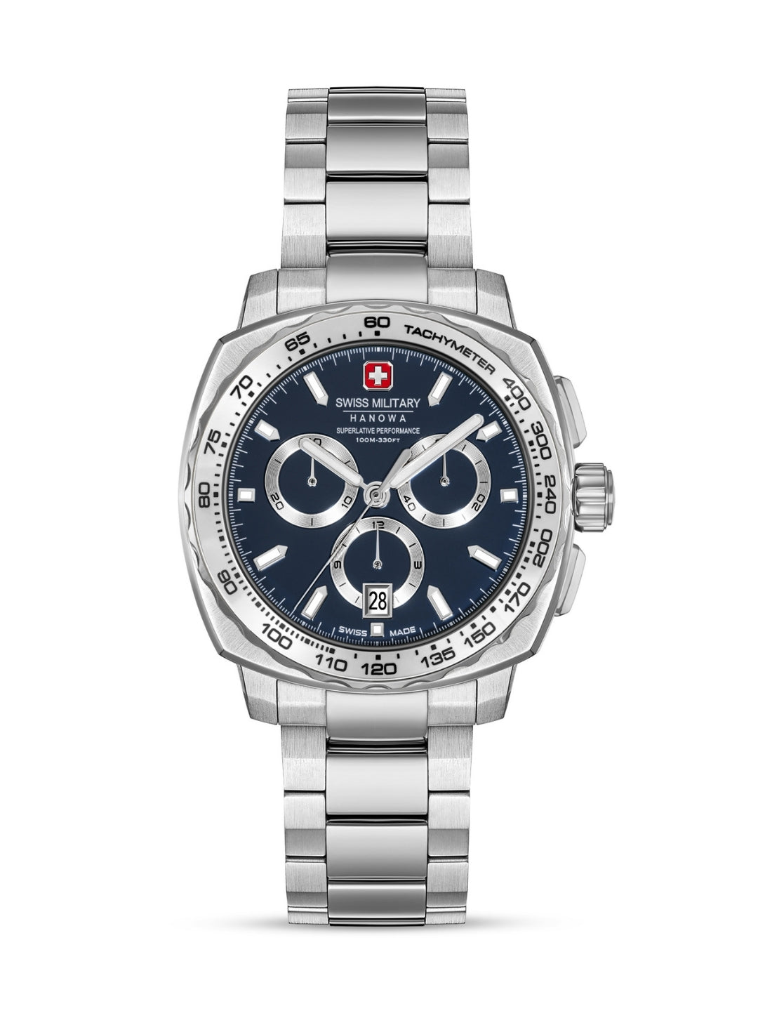 Swiss Military Hanowa SPEEDWELL Blue Round Dial Chronograph Swiss Made Watch For Mens-SMWGI0006803