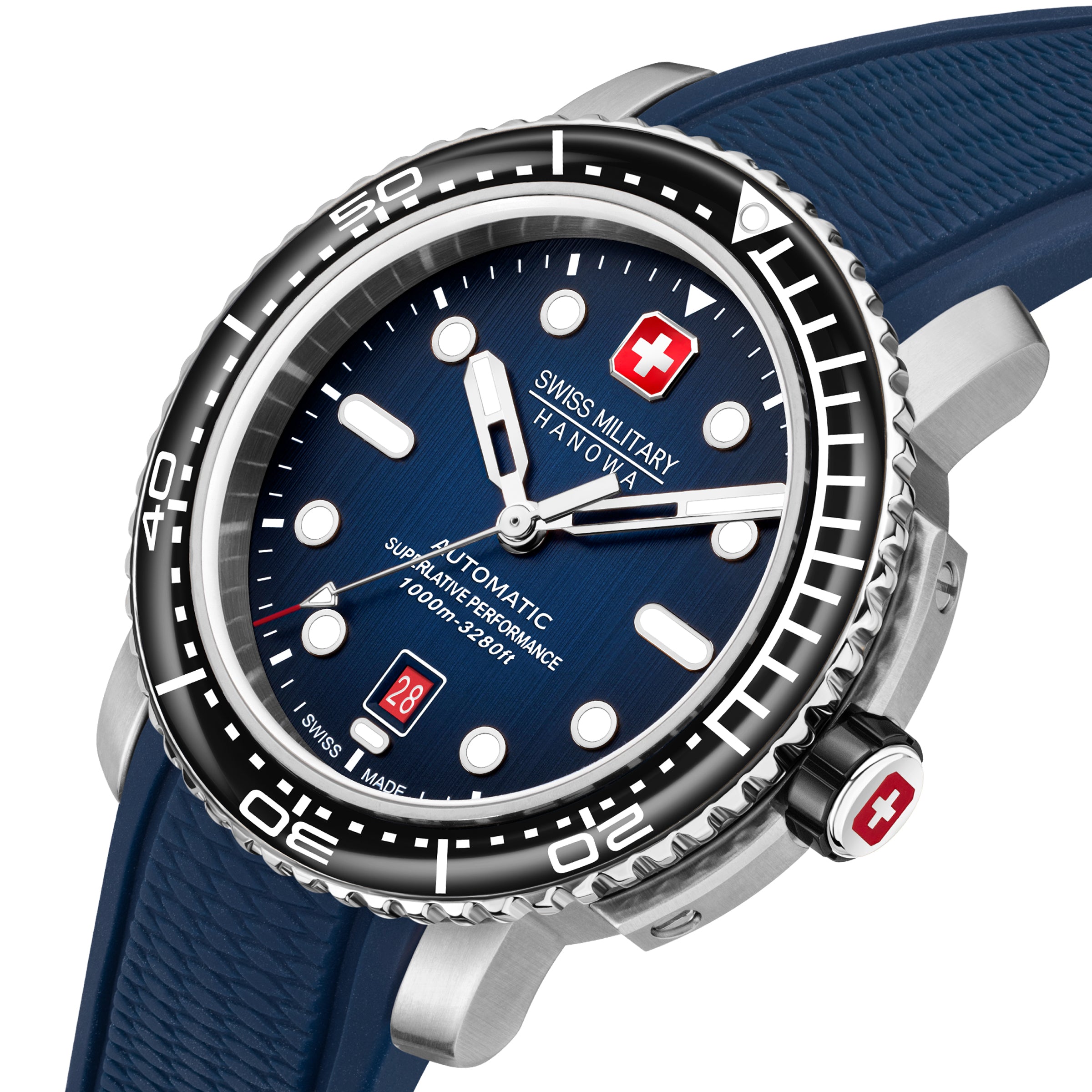 Swiss Military Hanowa SMWGL0002002-SET - swiss made Round Blue Automatic - Watch for men with spare bracelet
