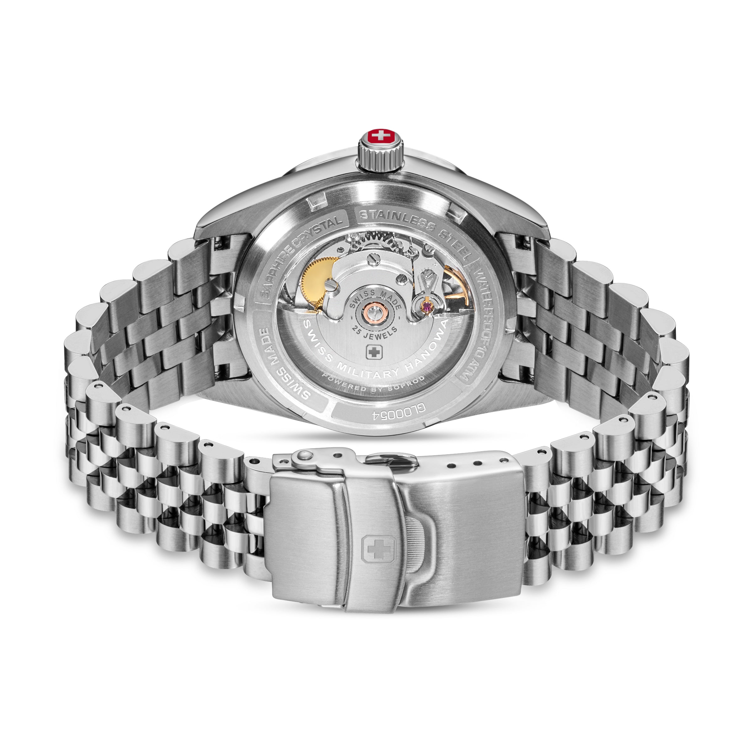 Swiss Military Hanowa Master Diligenter Ice Blue Round Dial Automatic Swiss Made Watch For Mens-SMWGL0005405