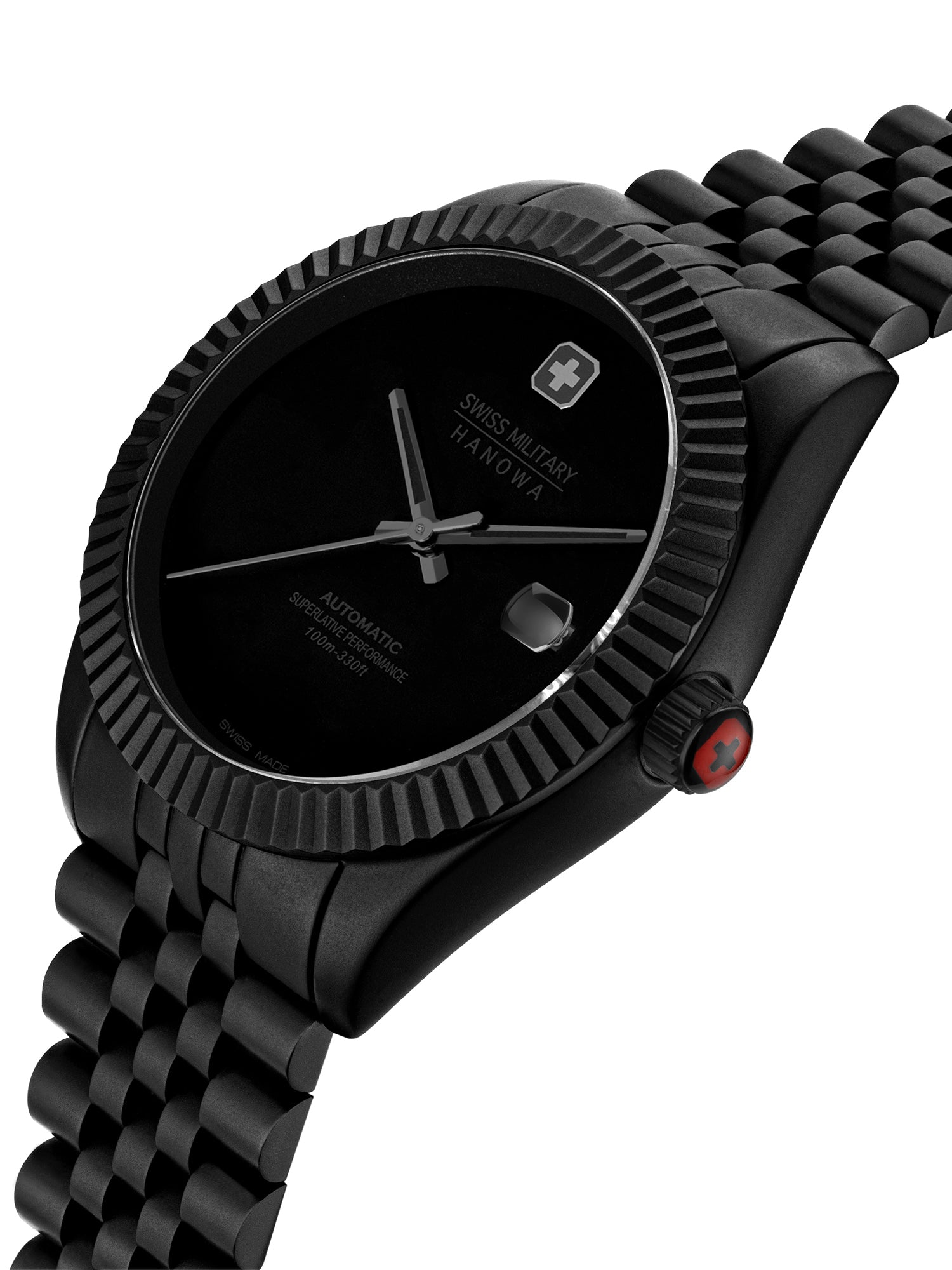 Swiss Military Hanowa SMWGL0005530 DARK NIGHT - Swiss Made Round Musou Black Automatic - Watch for men