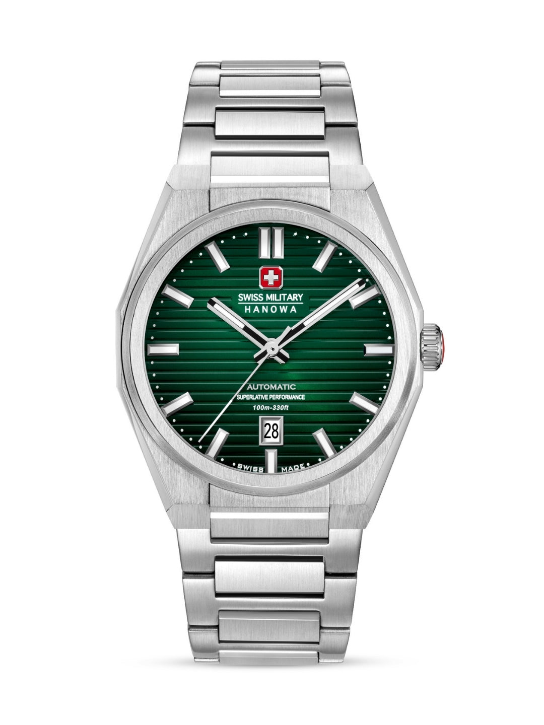 Swiss Military Hanowa AVALANCHE Green Round Dial Automatic Swiss Made Watch For Mens-SMWGL0006902