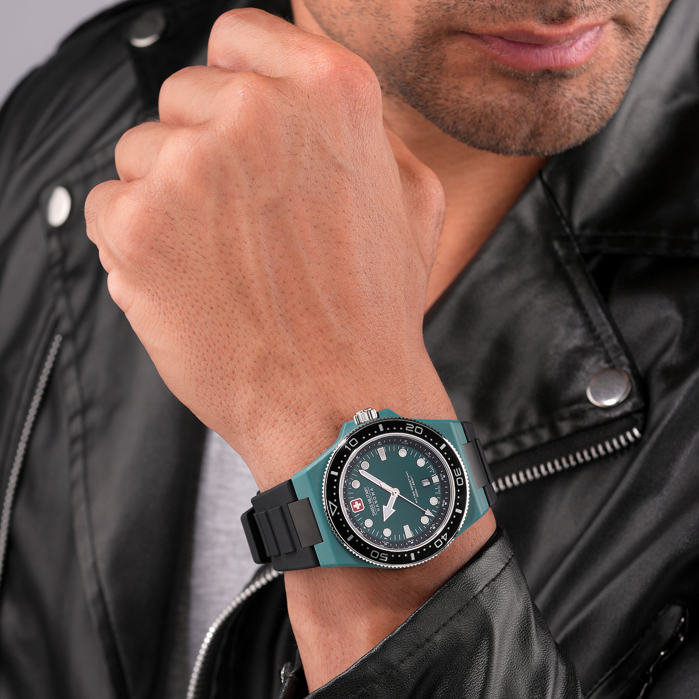 Swiss Military Hanowa SMWGN0001185 - Swiss Made Round Green watch for men