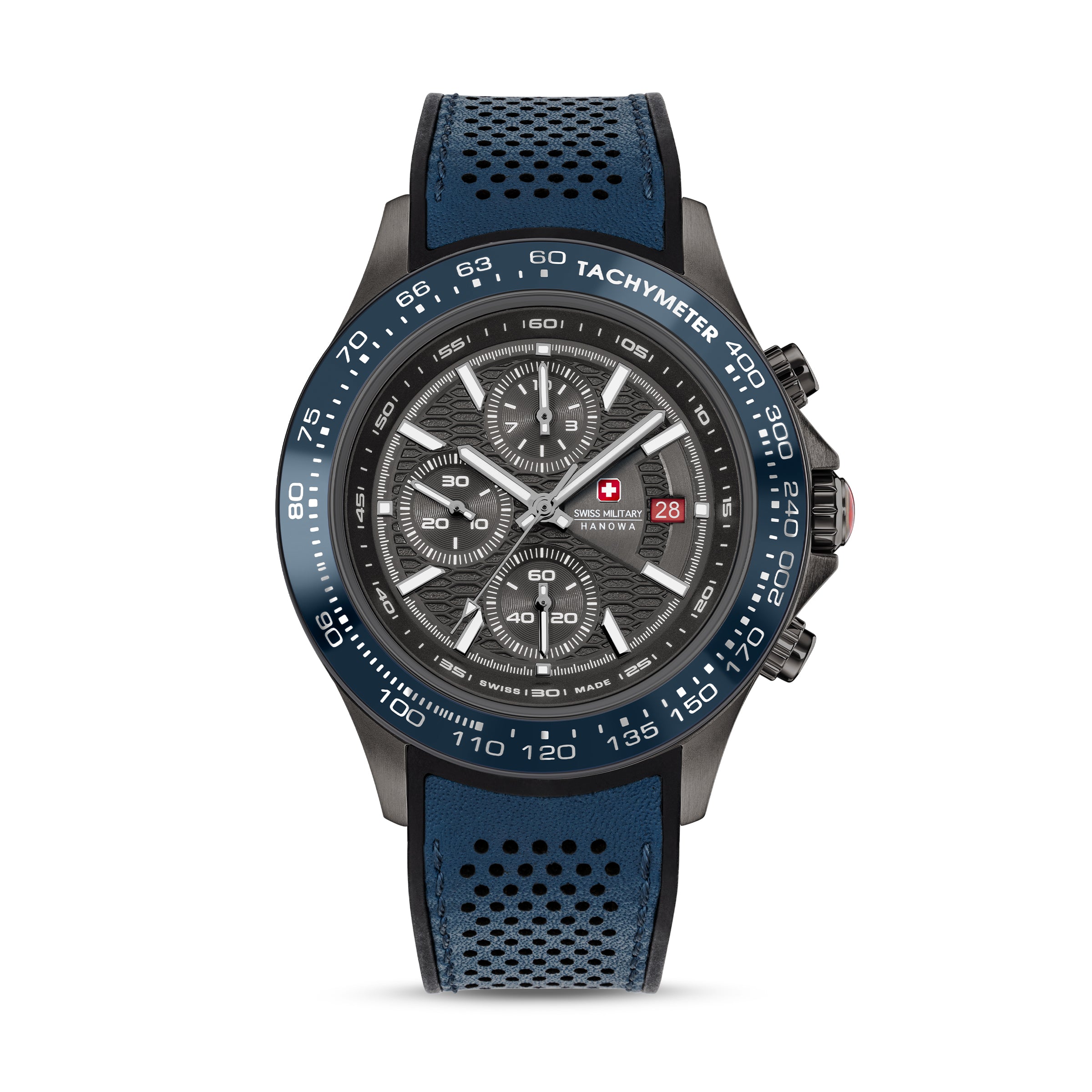 Swiss Military Hanowa SMWGO0003440 - Swiss Made Round Grey Chronograph - Watch for men
