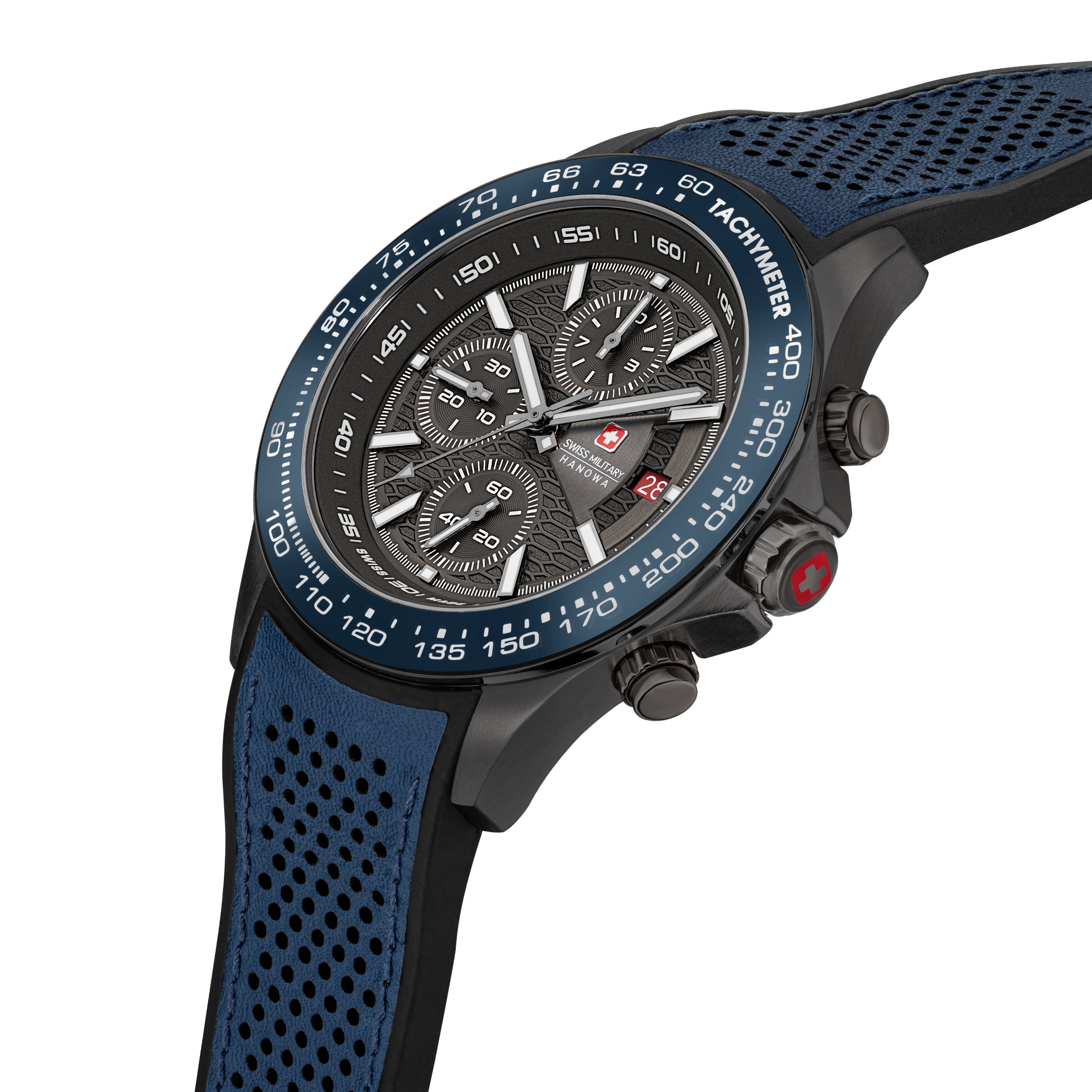 Swiss Military Hanowa SMWGO0003440 - Swiss Made Round Grey Chronograph - Watch for men