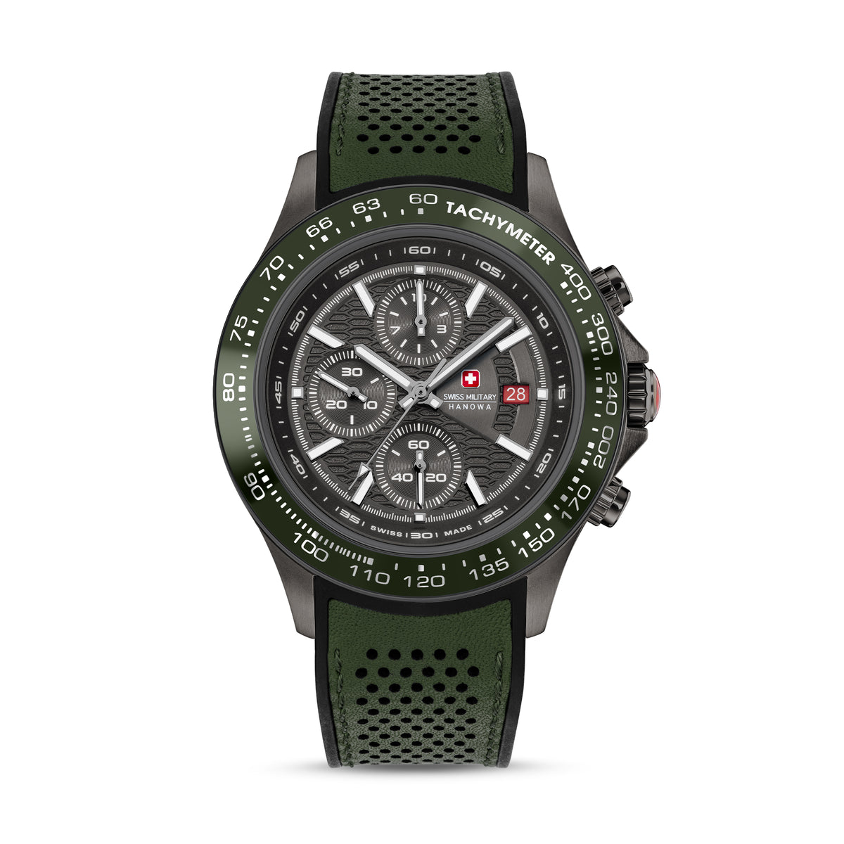 Swiss Military Hanowa SMWGO0003441 - Swiss Made Round Olive Chronograph - Watch for men