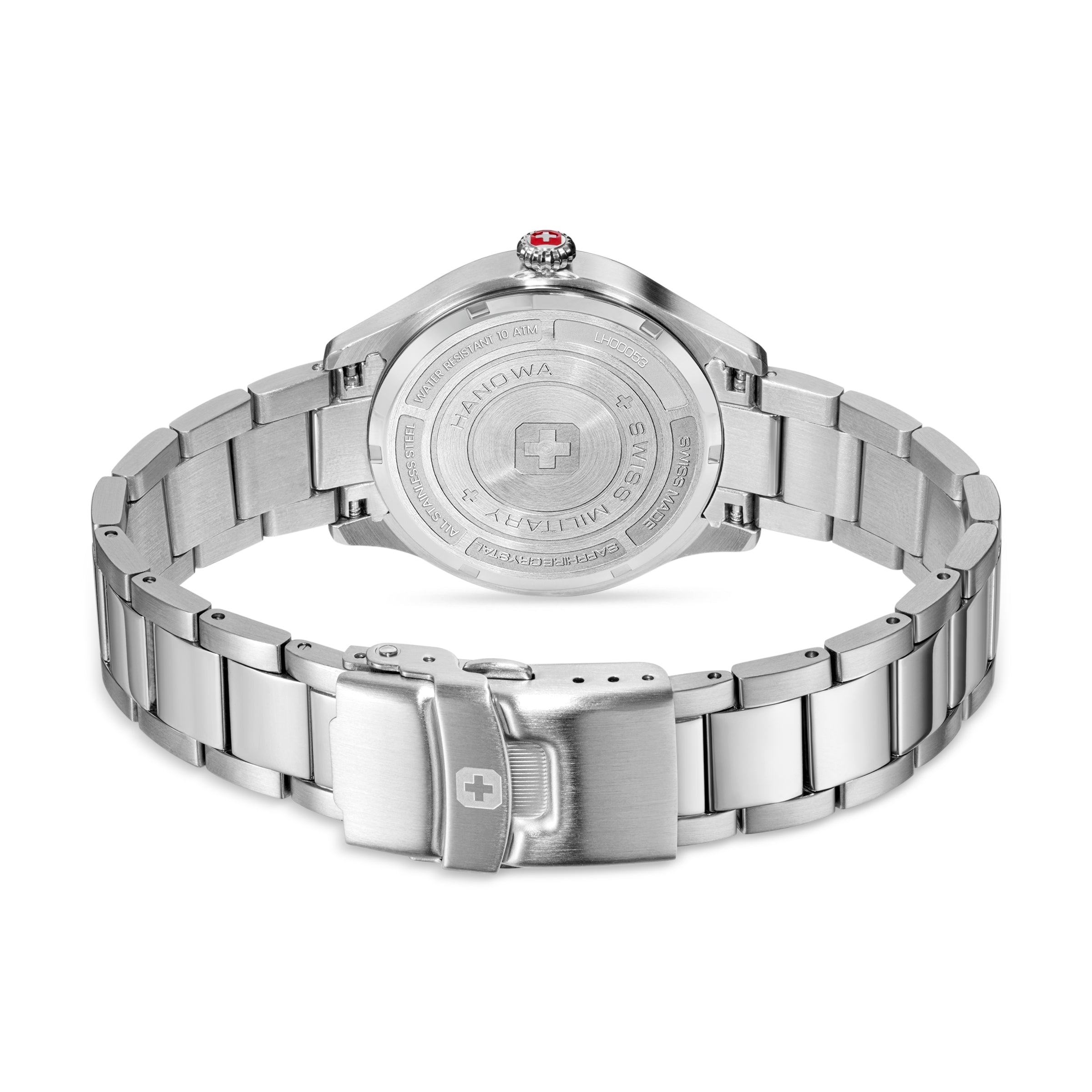 SMWLH0005301 Swiss Made Men's Watch with Silver White Dial & Silver Stainless Steel Bracelet