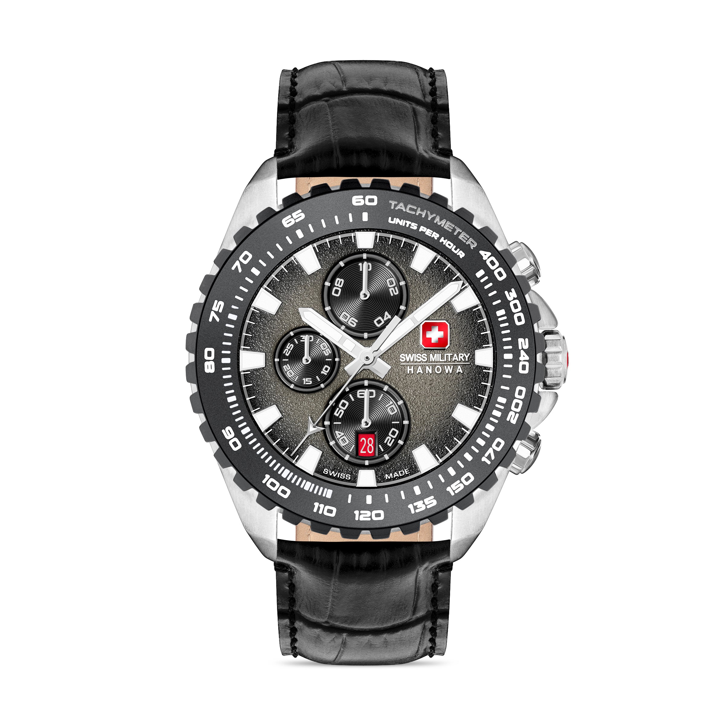 SWISS MILITARY HANOWA STONE MARTEN GREY ROUND DIAL ANALOG WATCH FOR Men's SMWGC0001830