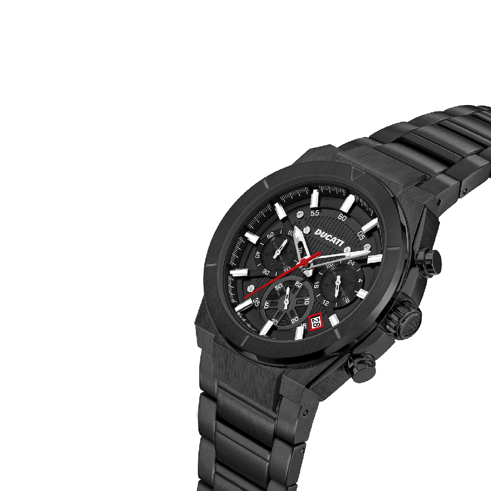 Ducati Chronograph Quartz Watch With Black Bracelet