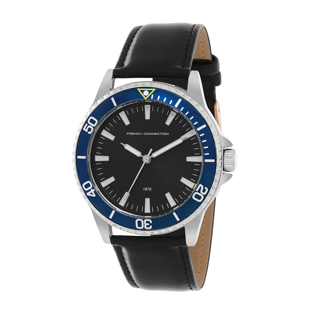 French Connection Black Dial Analog Watch For Mens - FCE23BL-S